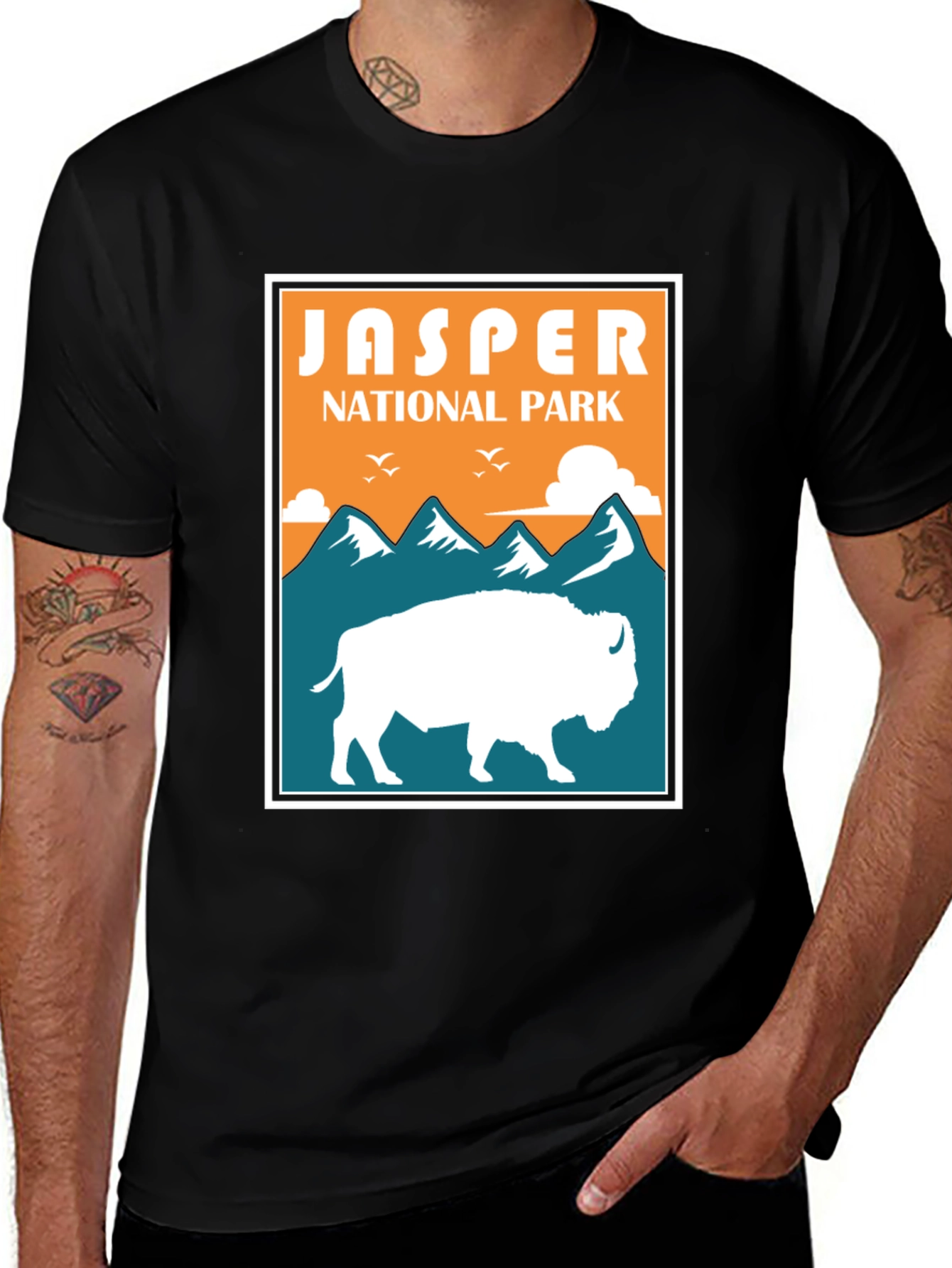 Jasper National Park Bison Graphic T-Shirt