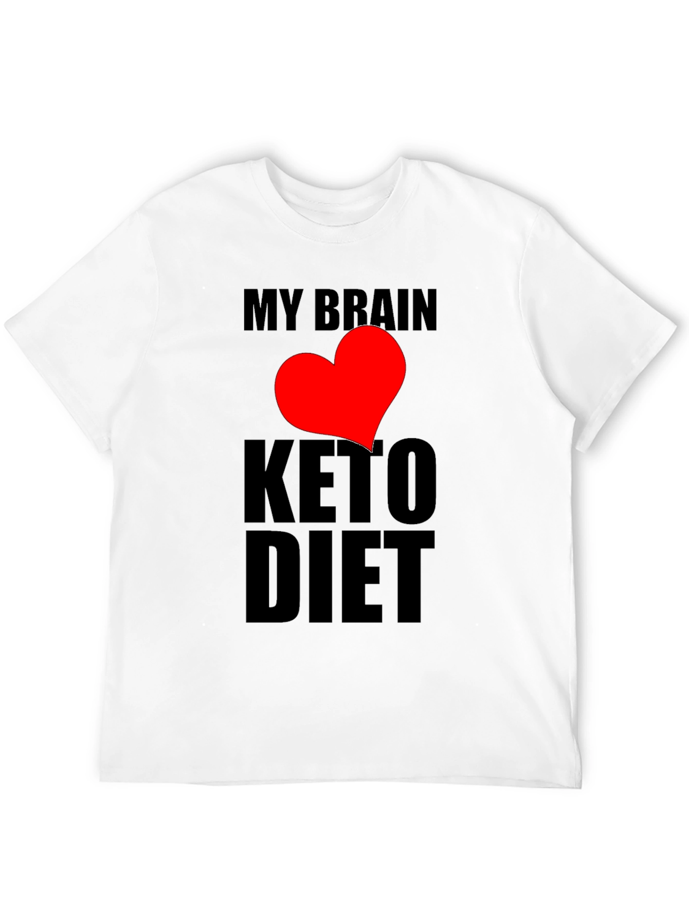 My Brain Loves Keto Diet Black T-Shirt