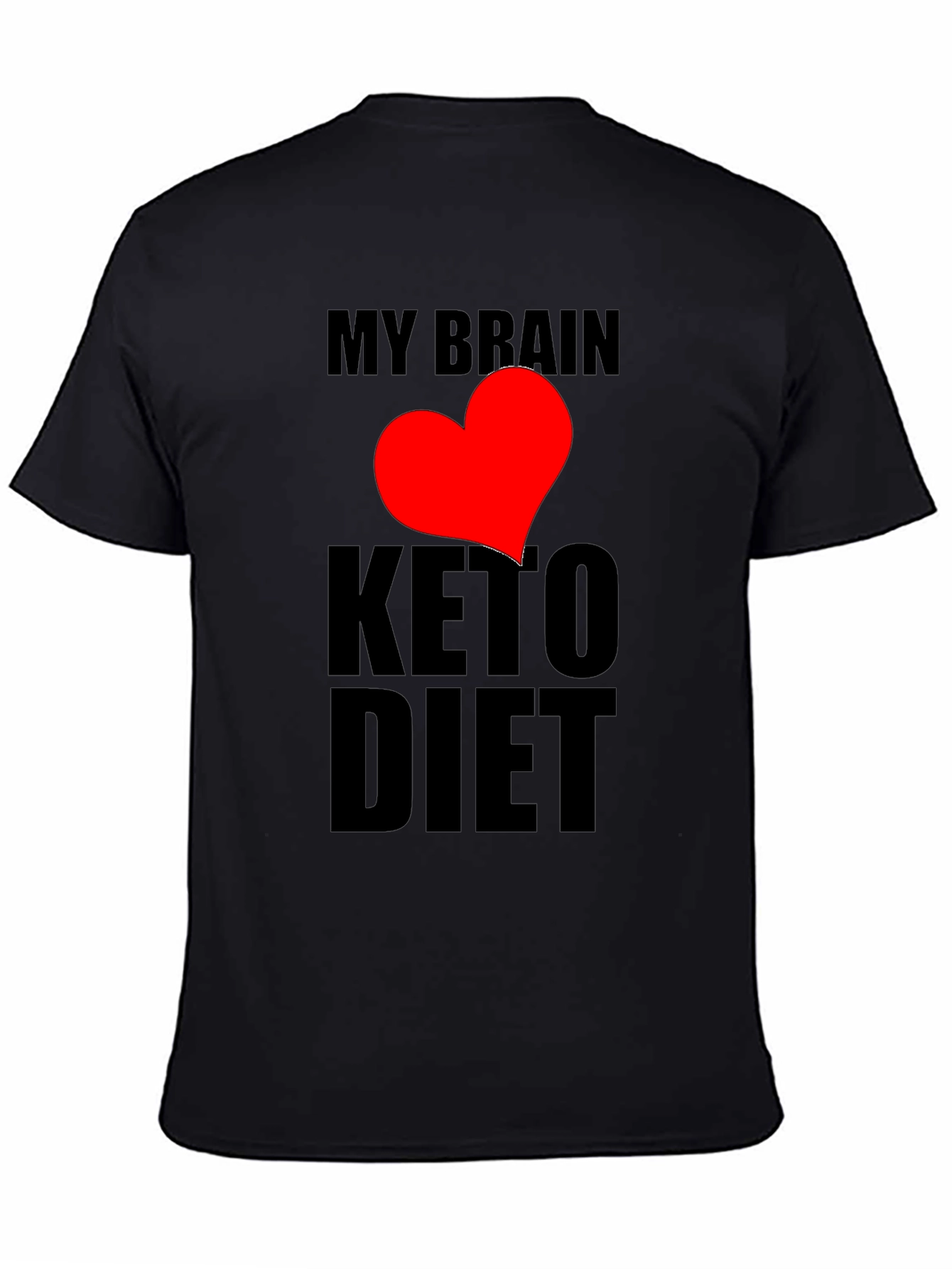 My Brain Loves Keto Diet Black T-Shirt