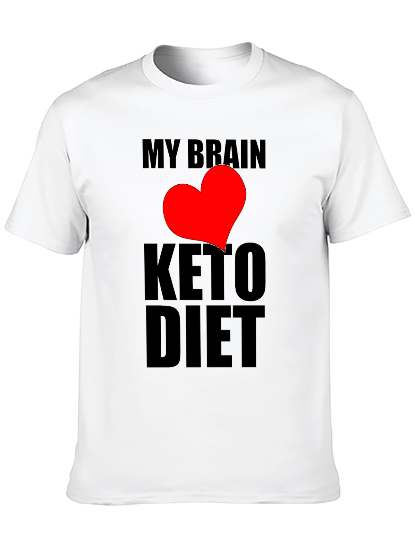 My Brain Loves Keto Diet Black T-Shirt