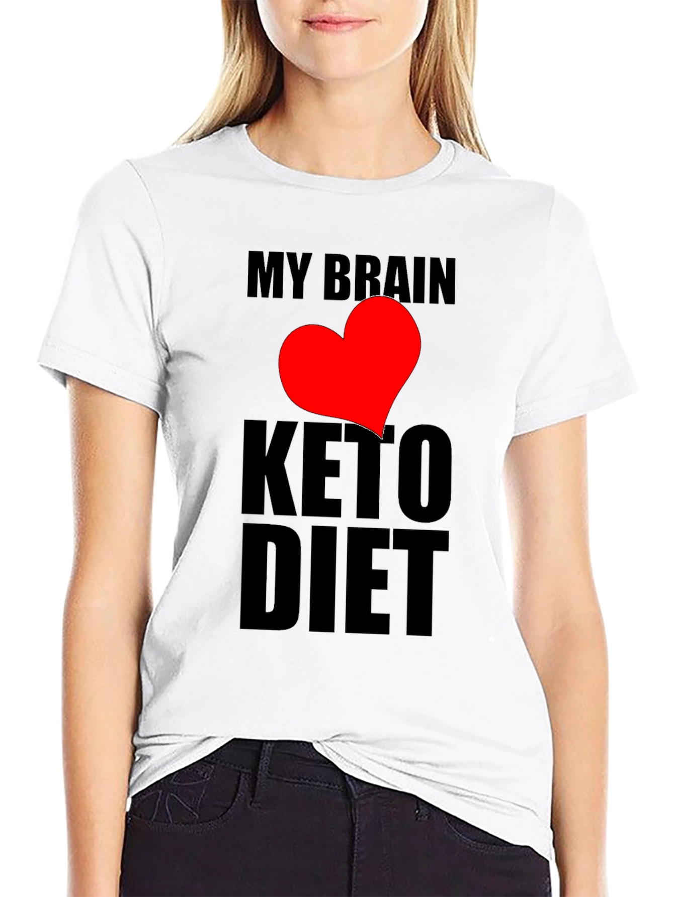 My Brain Loves Keto Diet Black T-Shirt