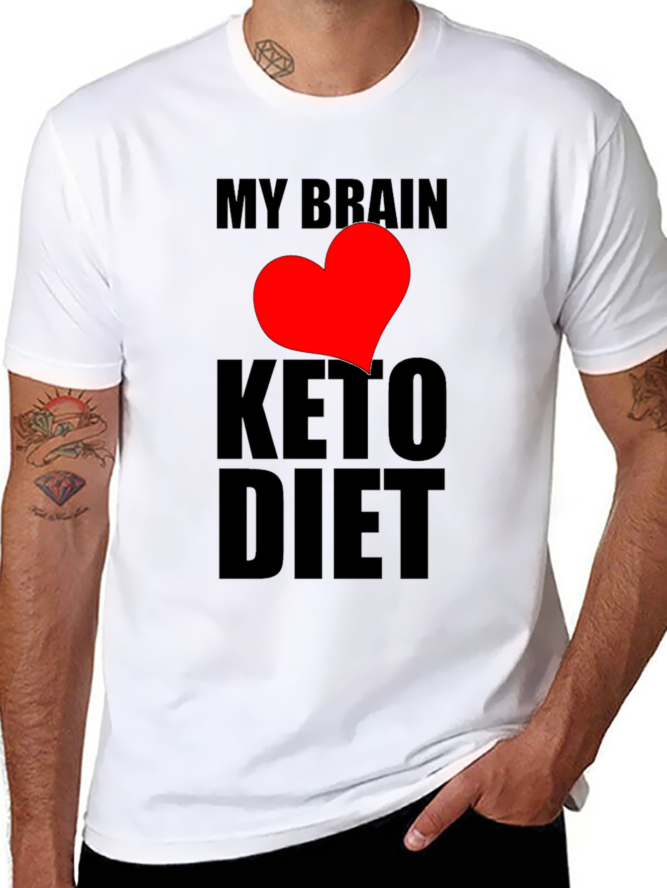 My Brain Loves Keto Diet Black T-Shirt