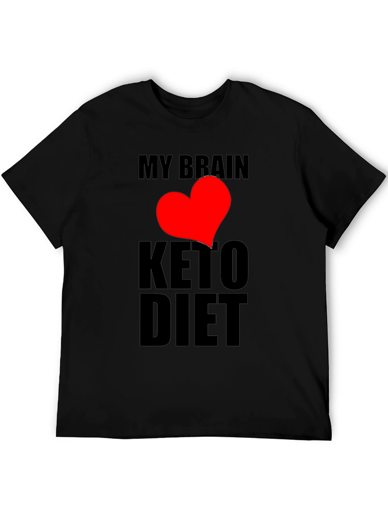 My Brain Loves Keto Diet Black T-Shirt