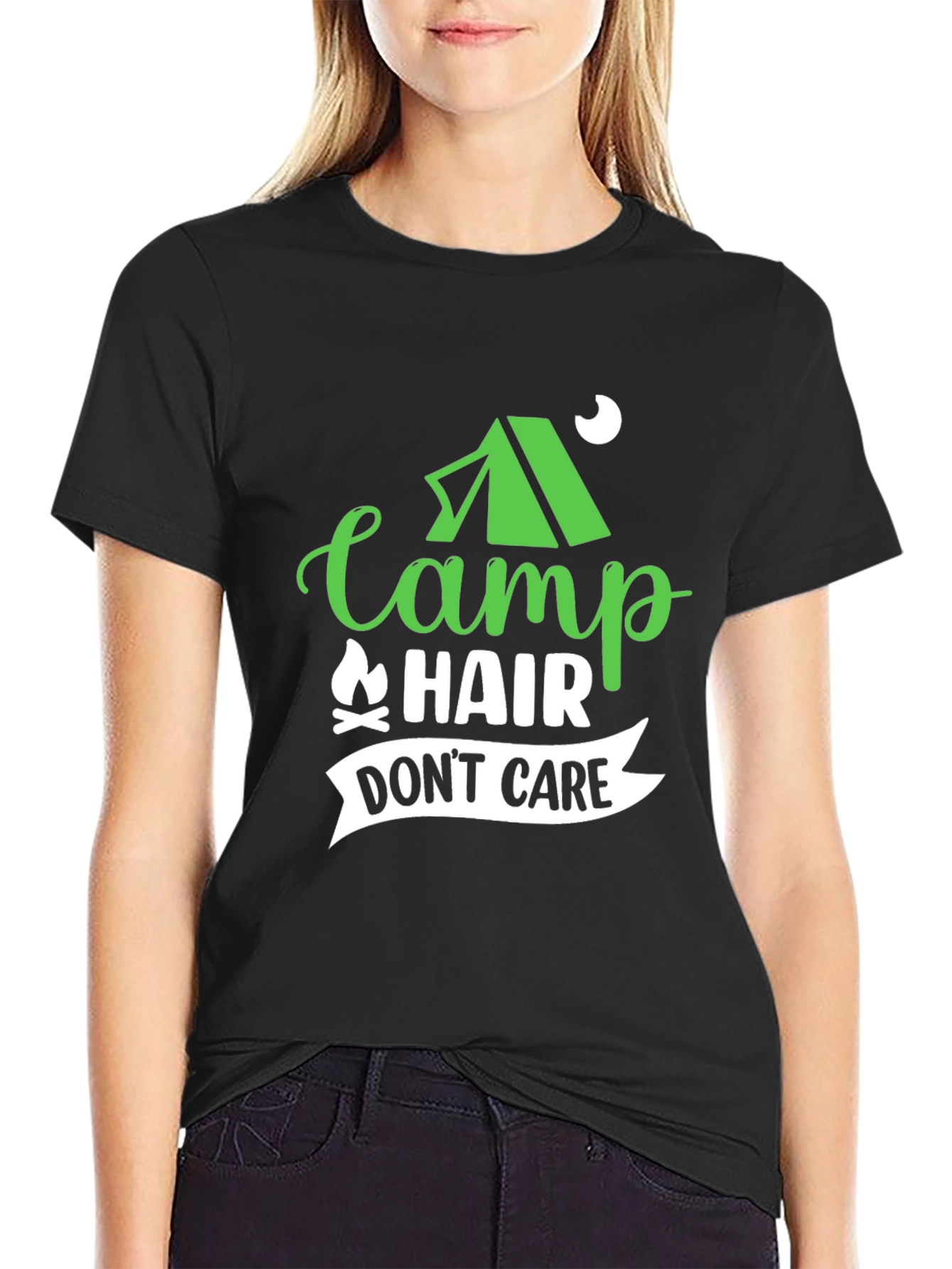 Camp Hair Dont Care Black T-Shirt