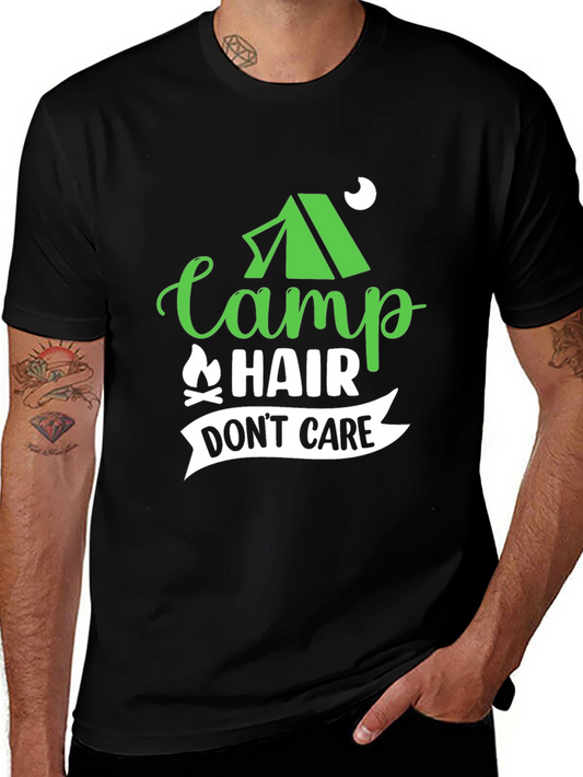 Camp Hair Dont Care Black T-Shirt