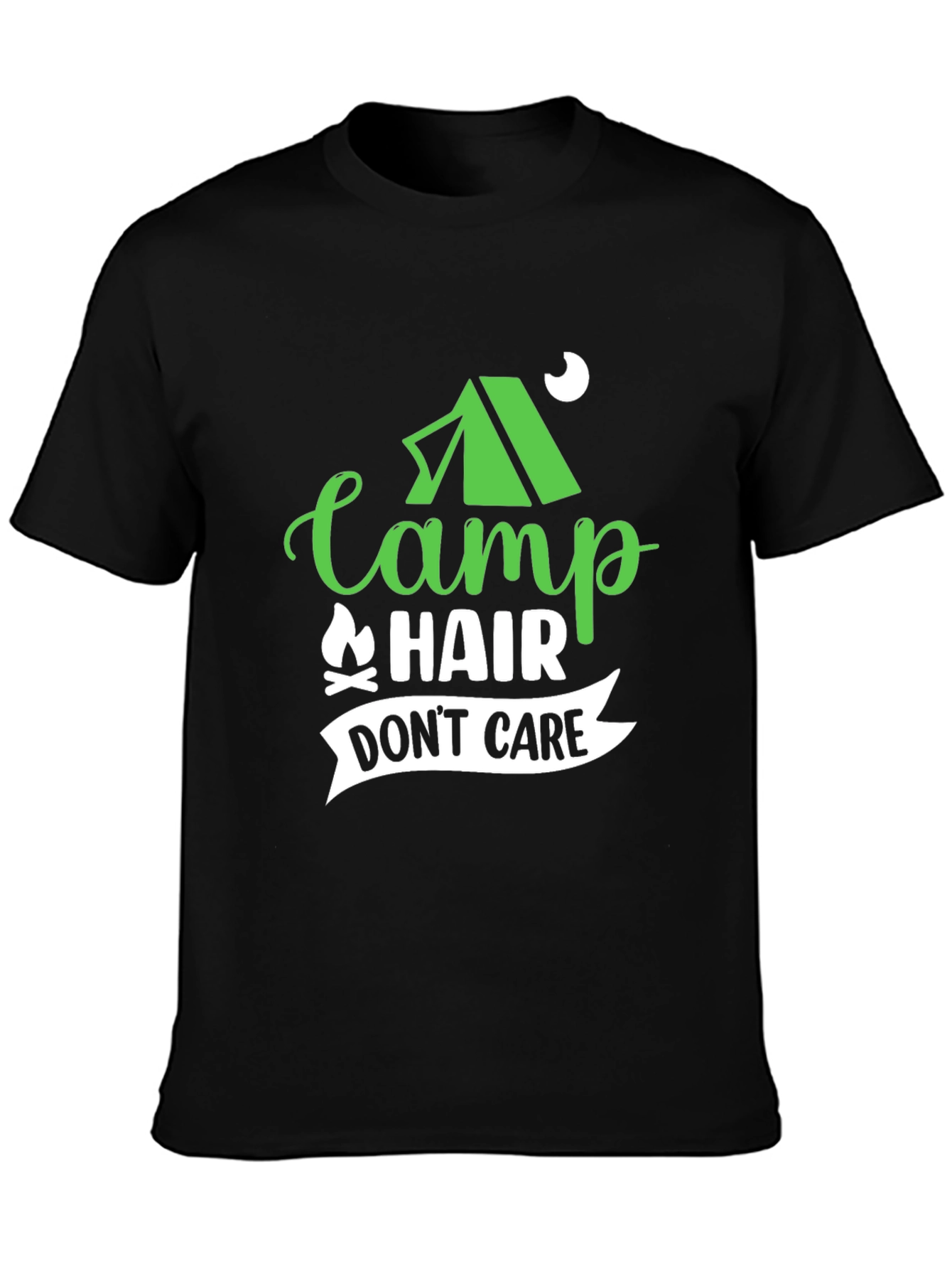 Camp Hair Dont Care Black T-Shirt