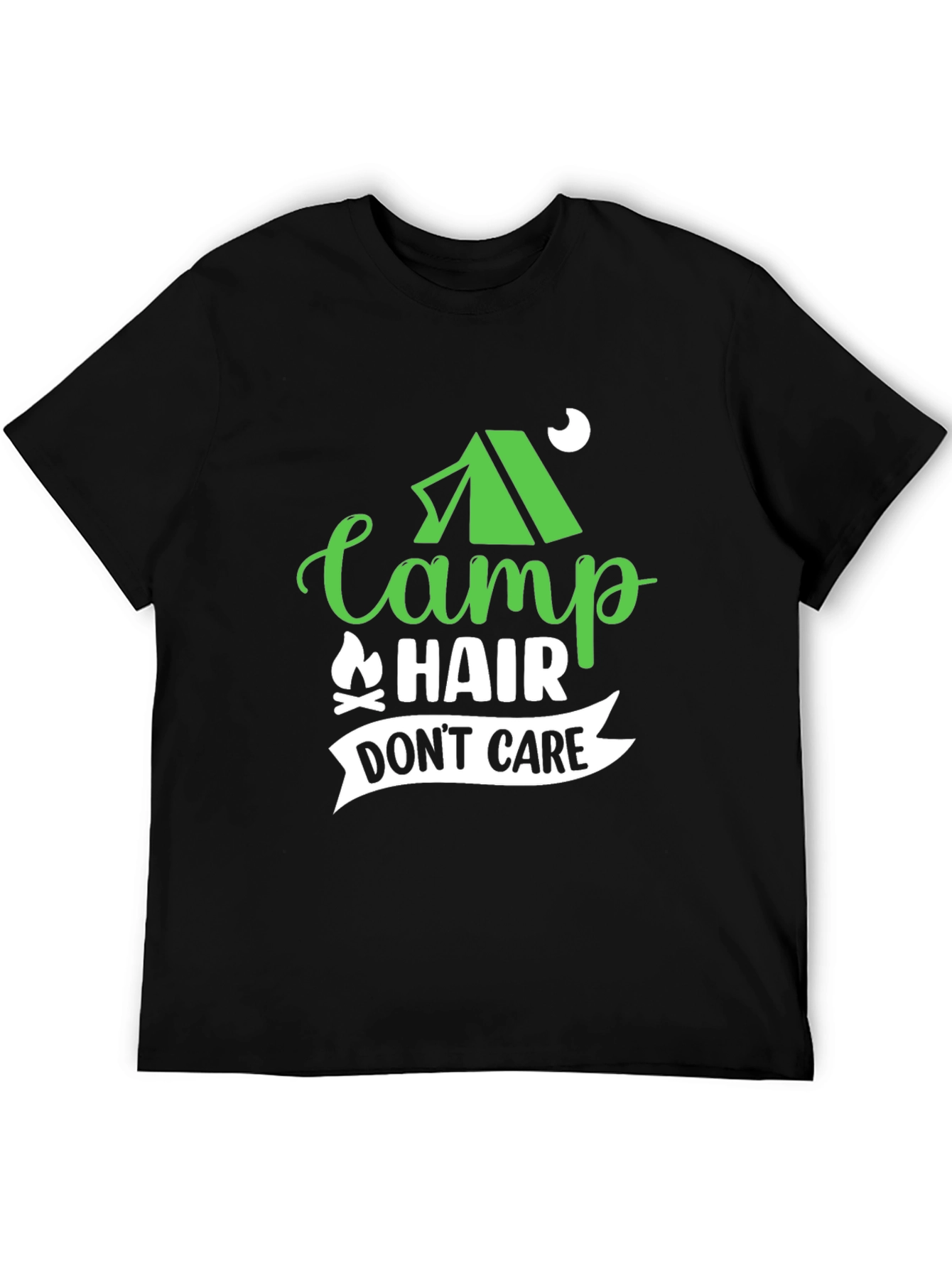 Camp Hair Dont Care Black T-Shirt