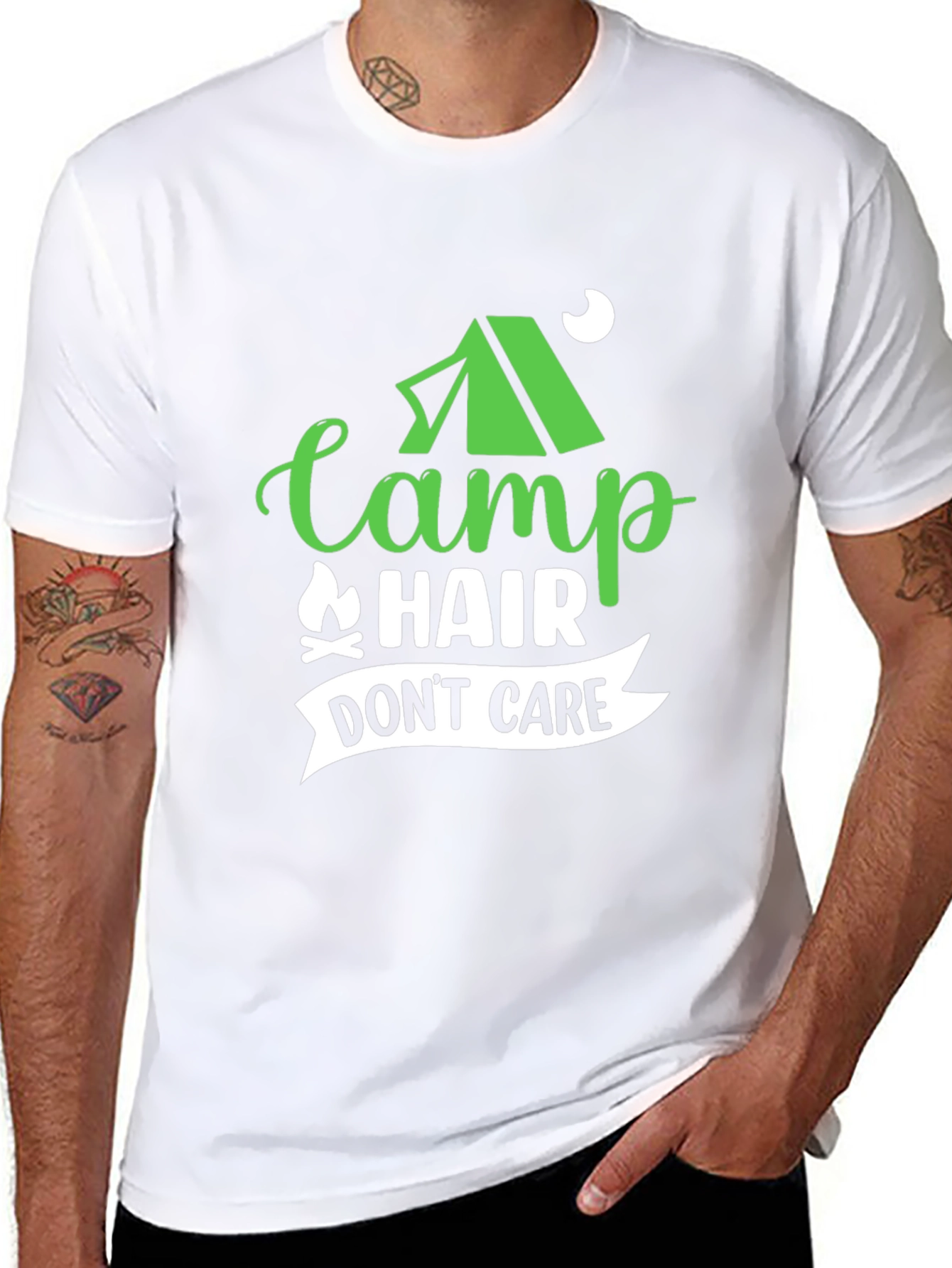Camp Hair Dont Care Black T-Shirt