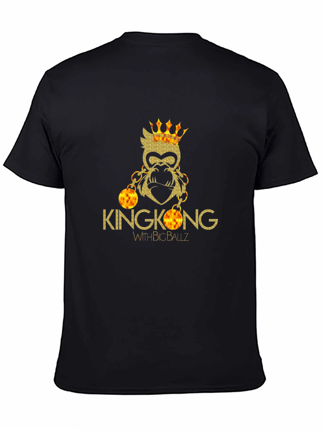Kingkong With Big Ballz Black T-Shirt