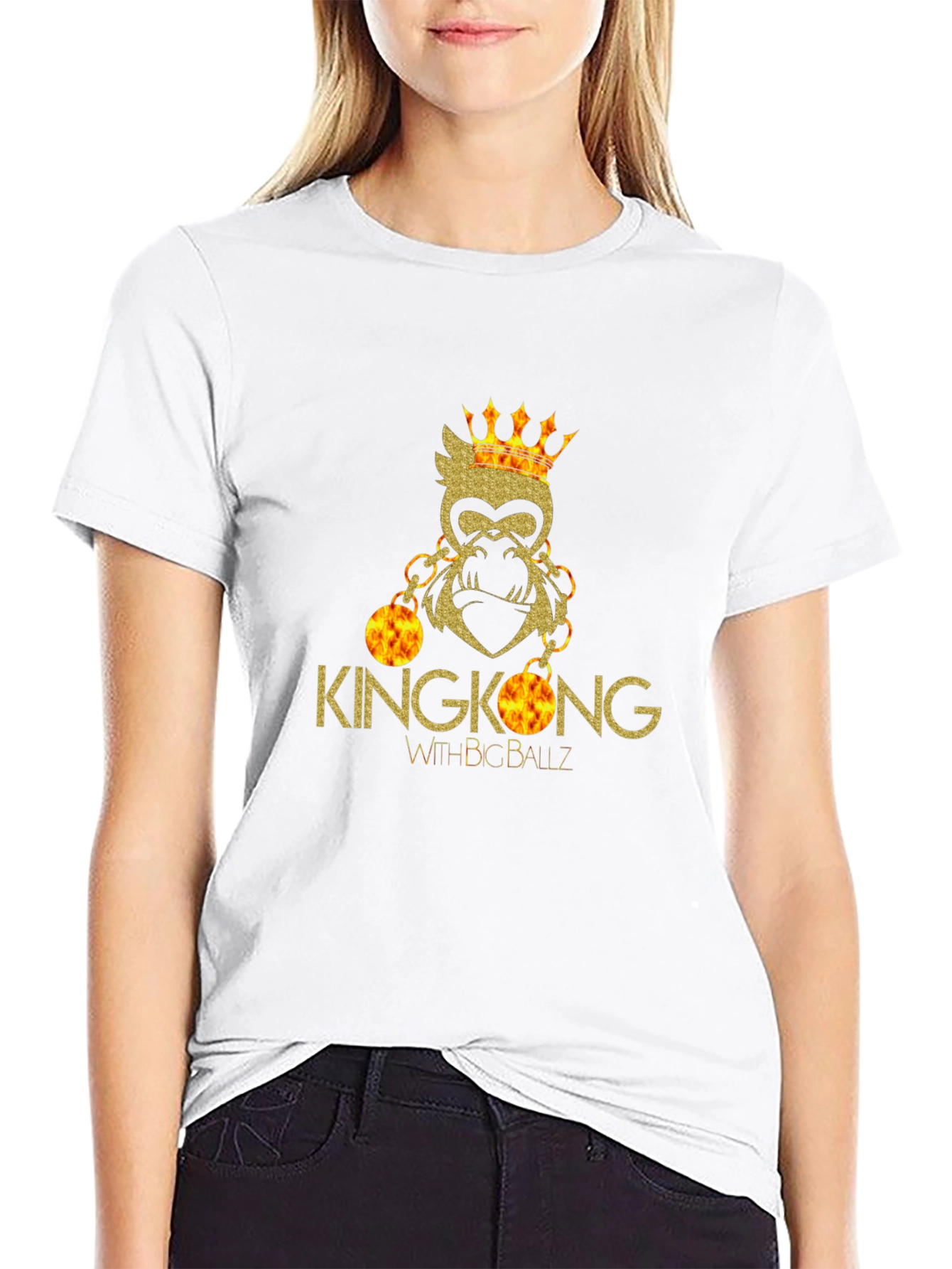 Kingkong With Big Ballz Black T-Shirt