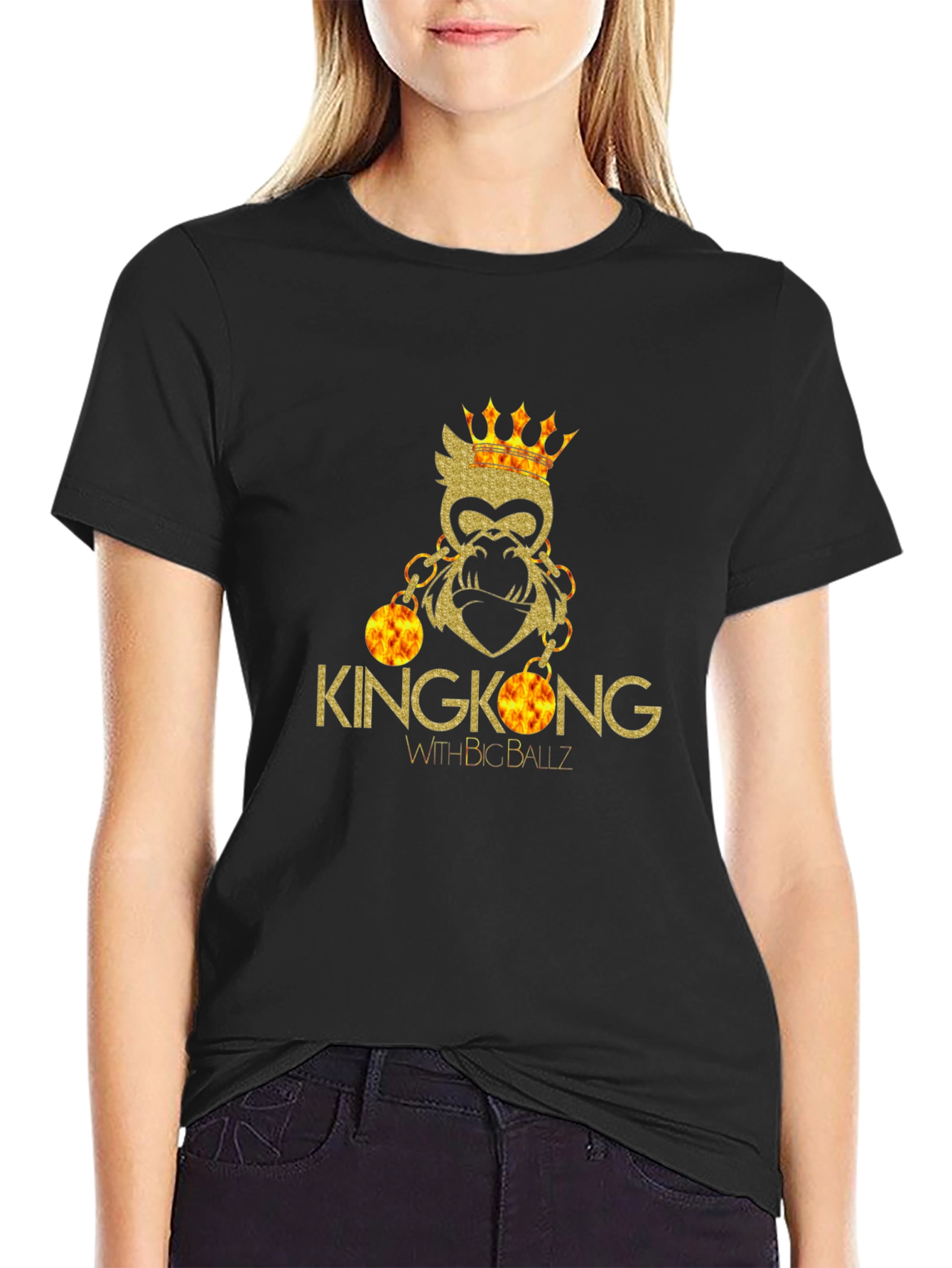 Kingkong With Big Ballz Black T-Shirt