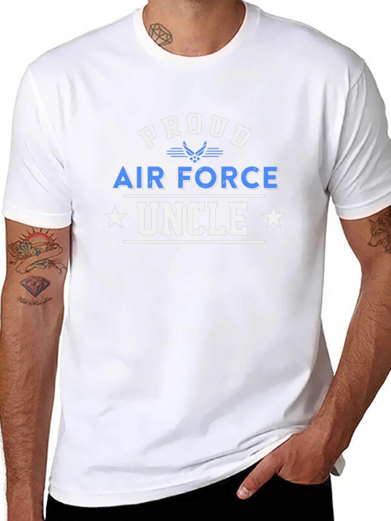 Proud Air Force Uncle Graphic T-Shirt