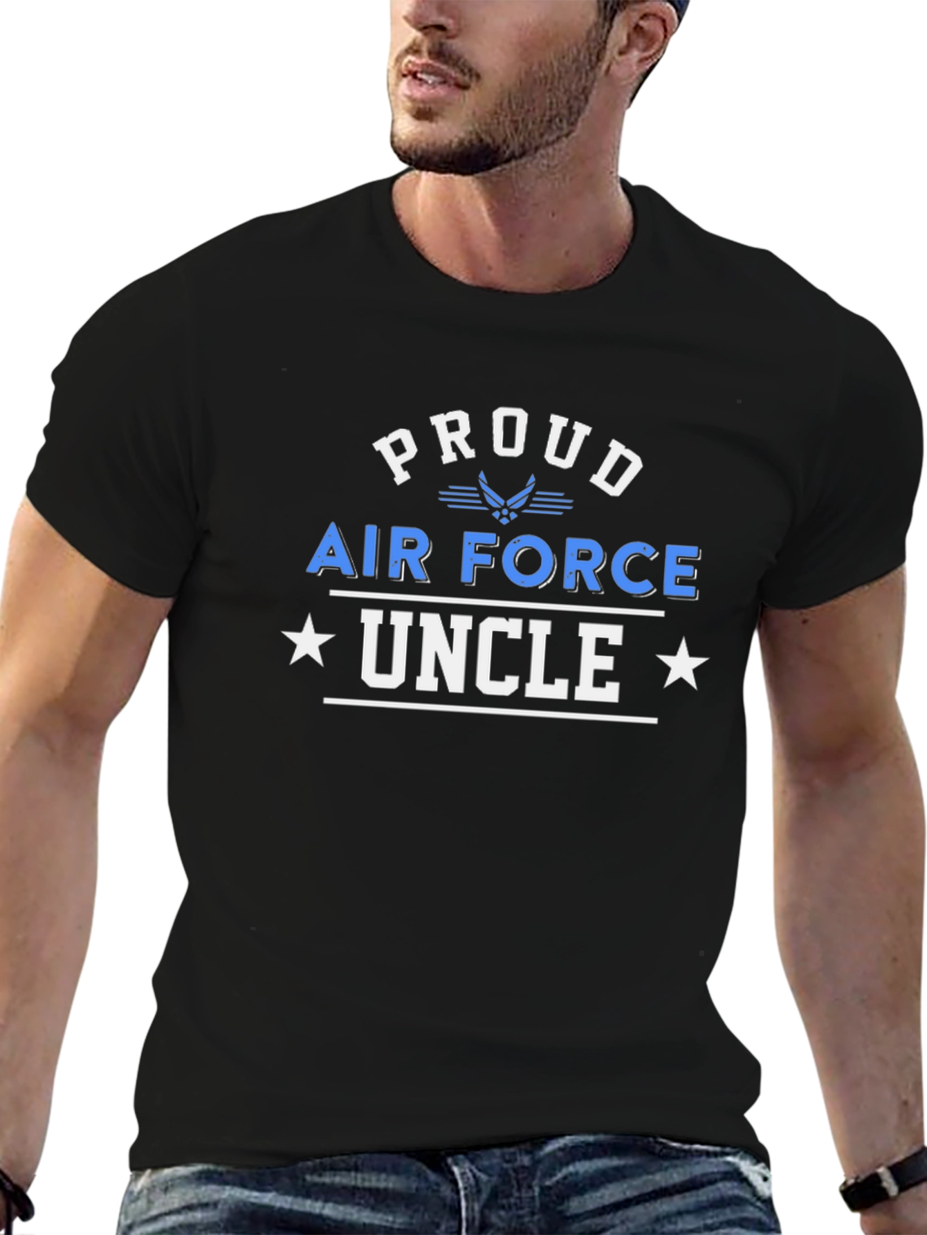 Proud Air Force Uncle Graphic T-Shirt