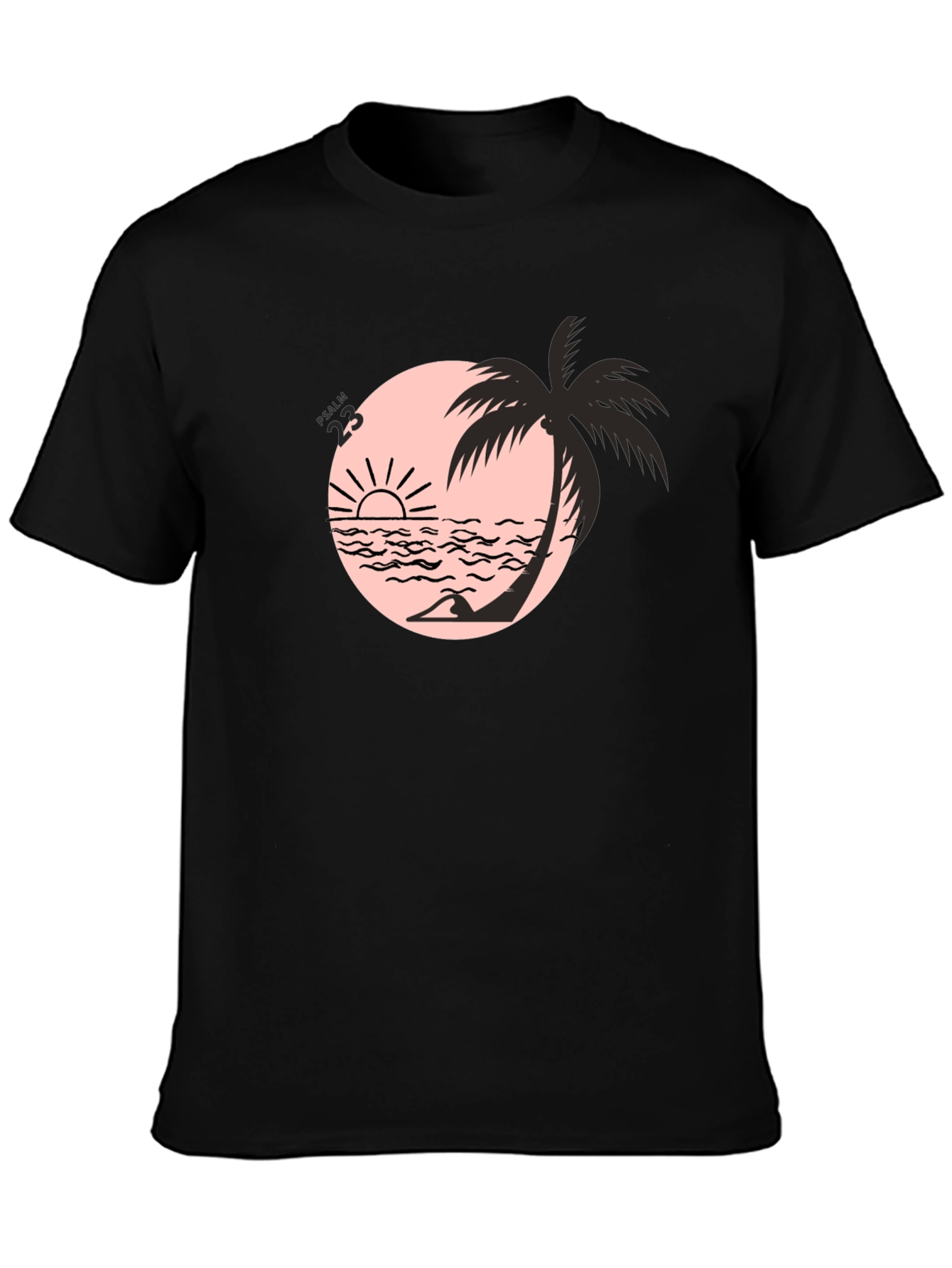 Black Beach Palm Graphic Tee