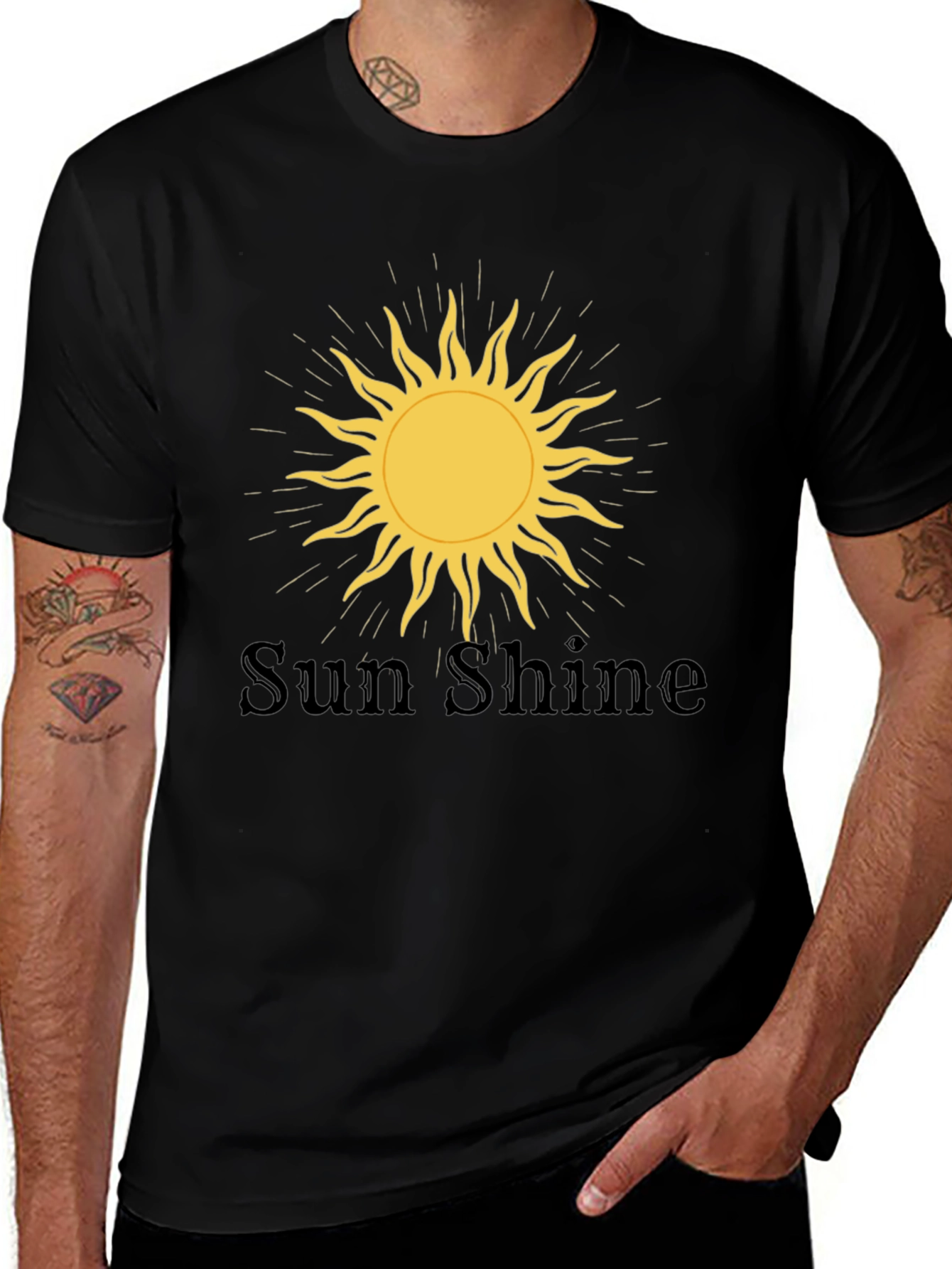 Sunshine Graphic Tee - Mens Black T-Shirt