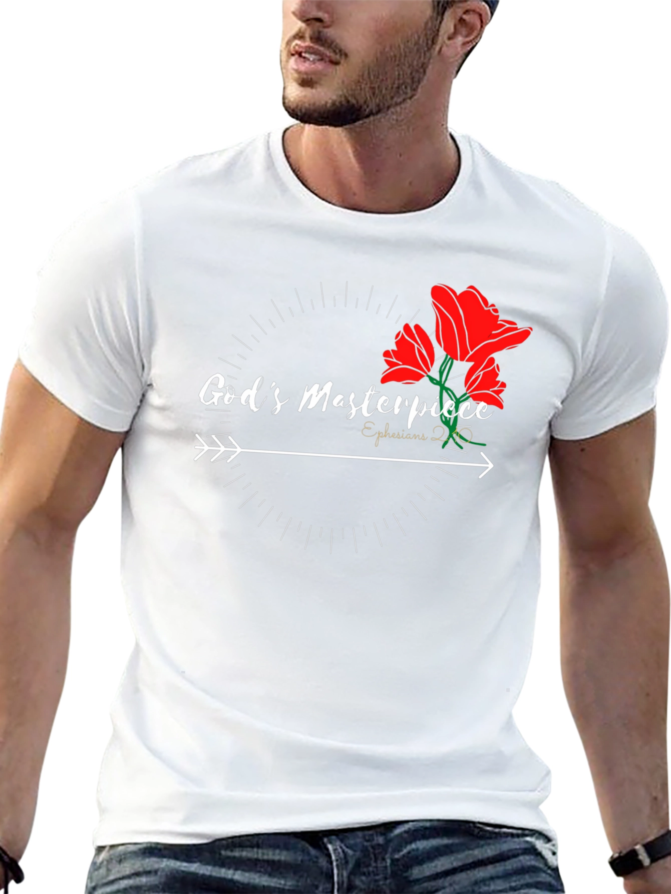 Gods Masterpiece Graphic Tee - Black Cotton Blend