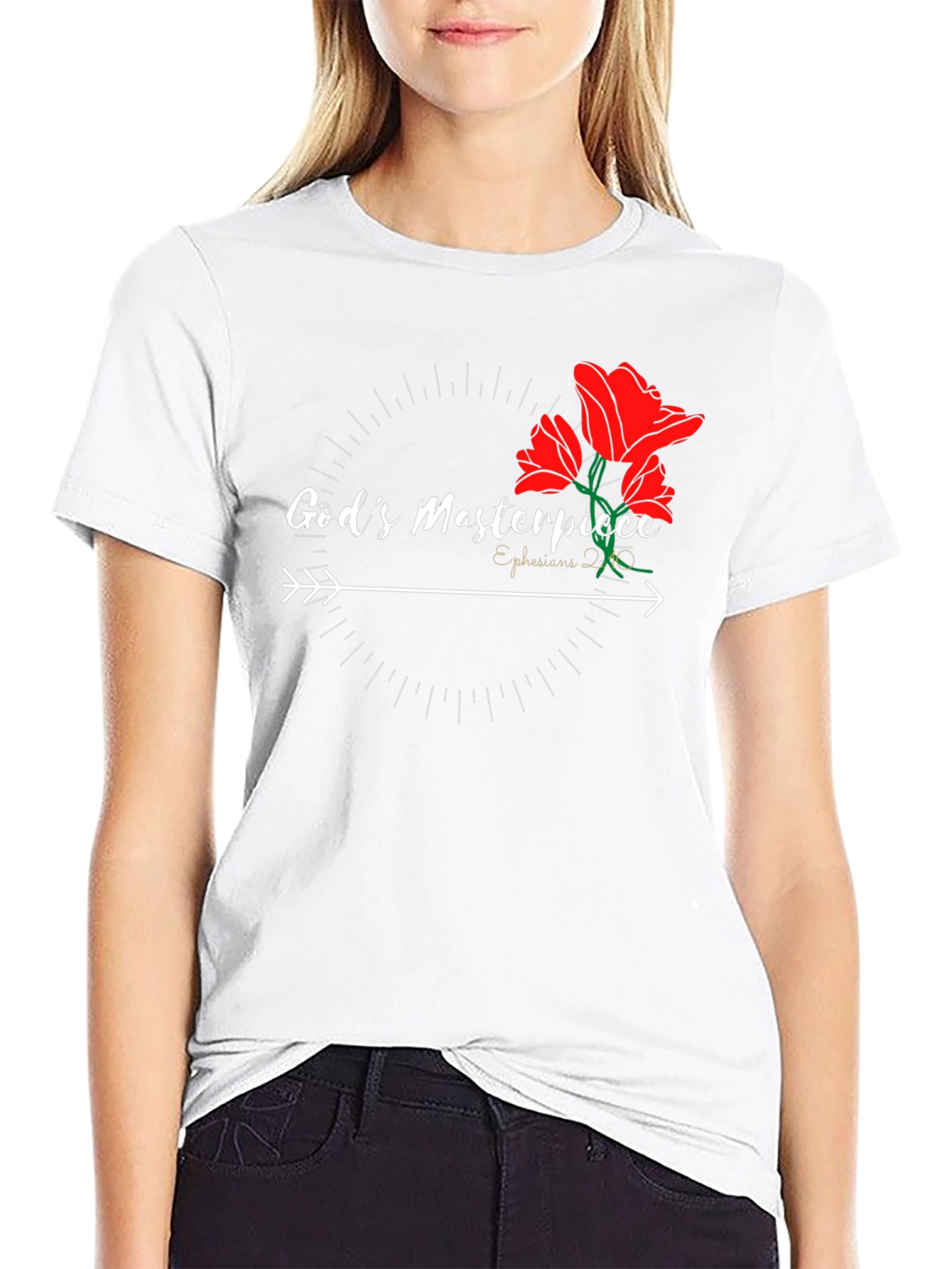 Gods Masterpiece Graphic Tee - Black Cotton Blend