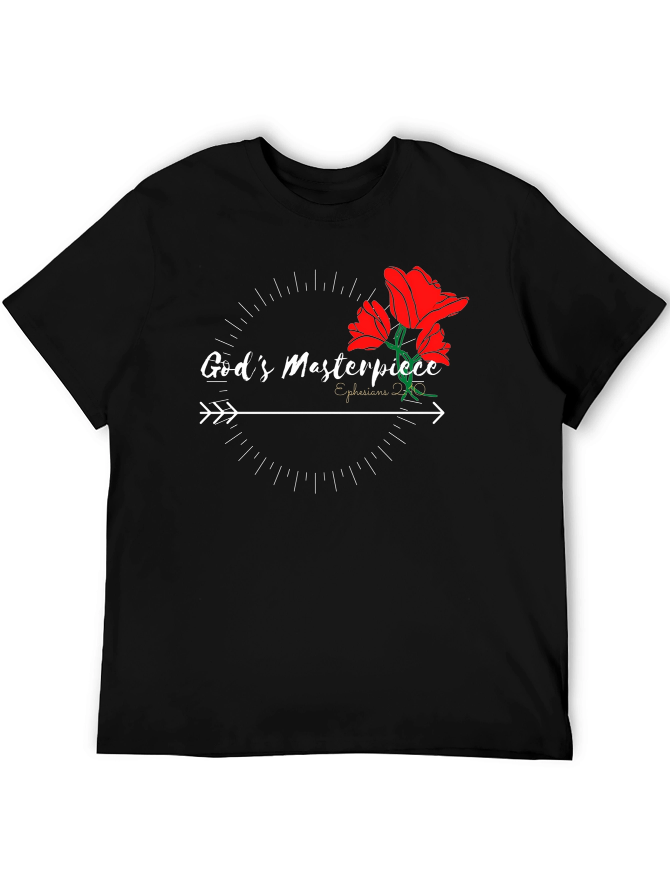 Gods Masterpiece Graphic Tee - Black Cotton Blend