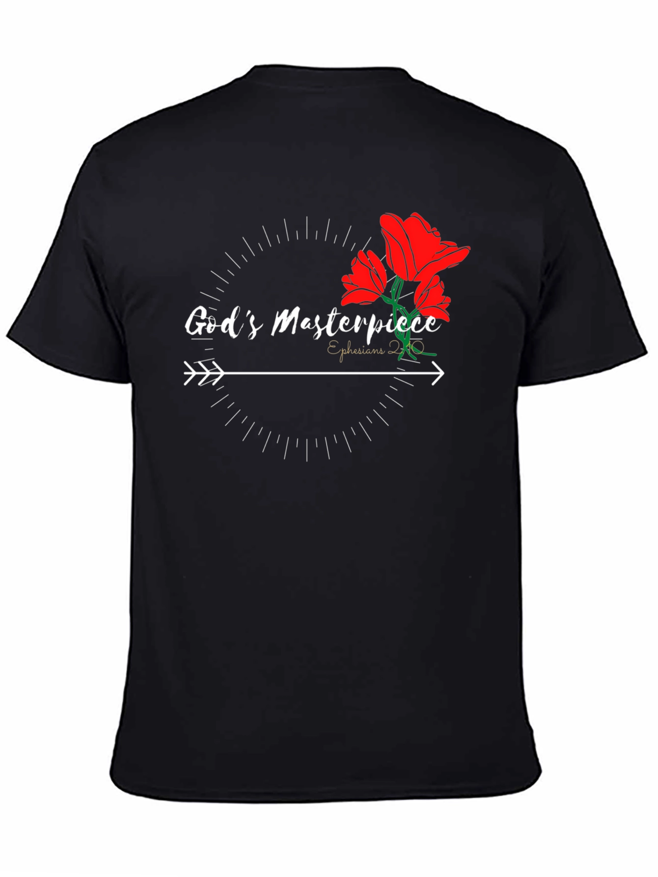 Gods Masterpiece Graphic Tee - Black Cotton Blend