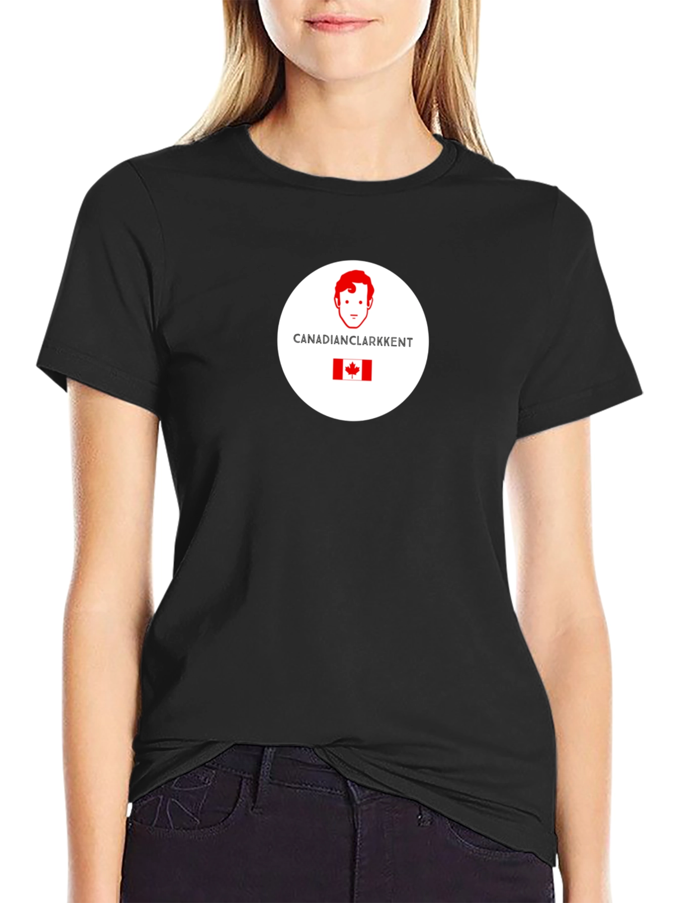 Canadian Clark Kent T-Shirt - Black Graphic Print