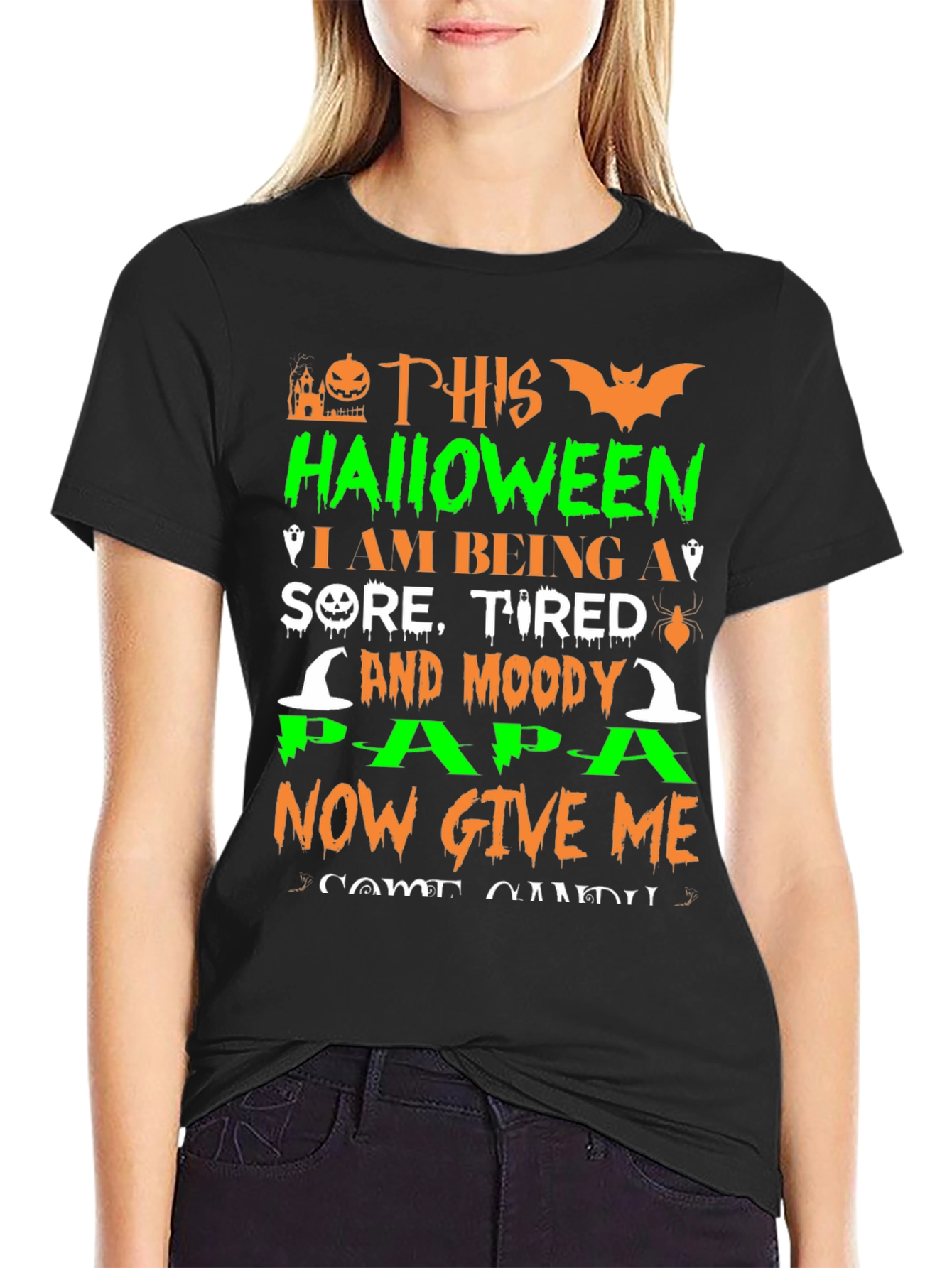 Halloween Papa T-Shirt: Sore Tired Moody