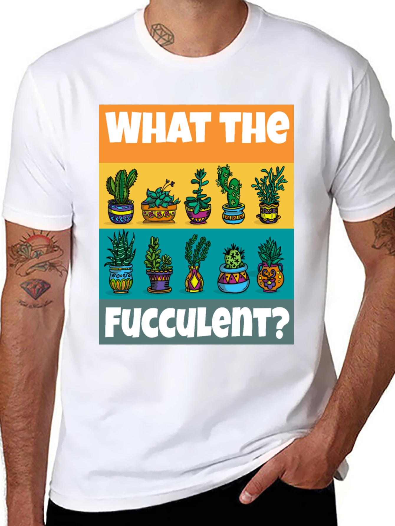 What The Fucculent T-Shirt - Plant Lover Tee