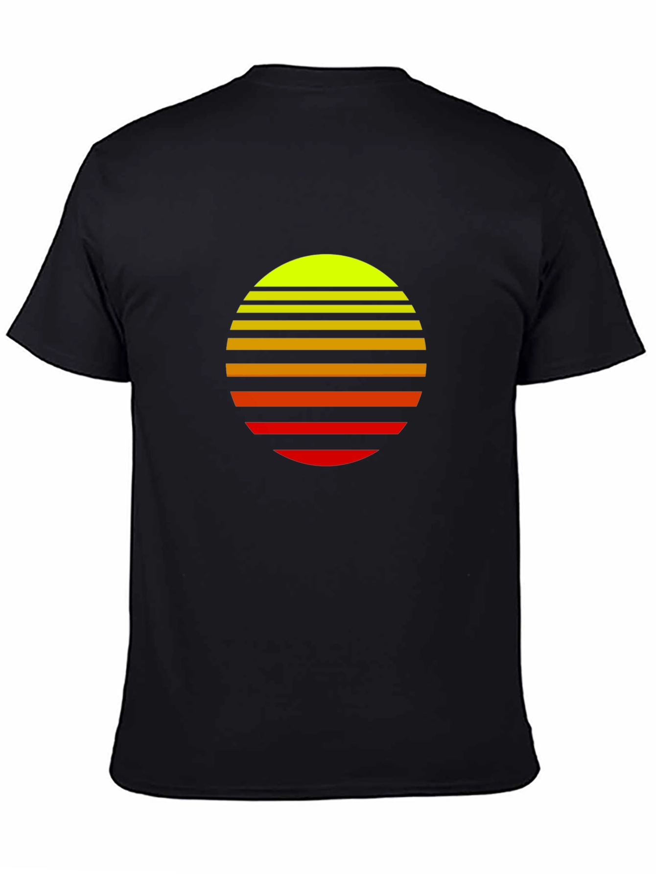 Retro Sunset Graphic Tee - Stylish Black T-Shirt