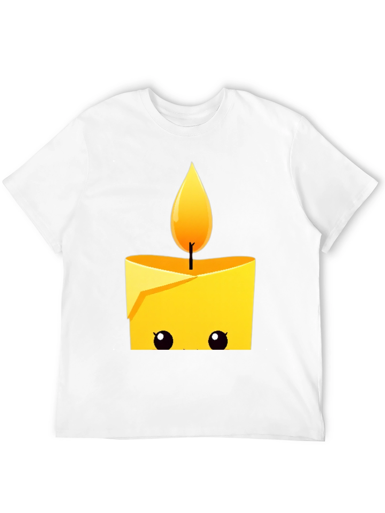 Cute Candle Graphic T-Shirt - Black Cotton Tee