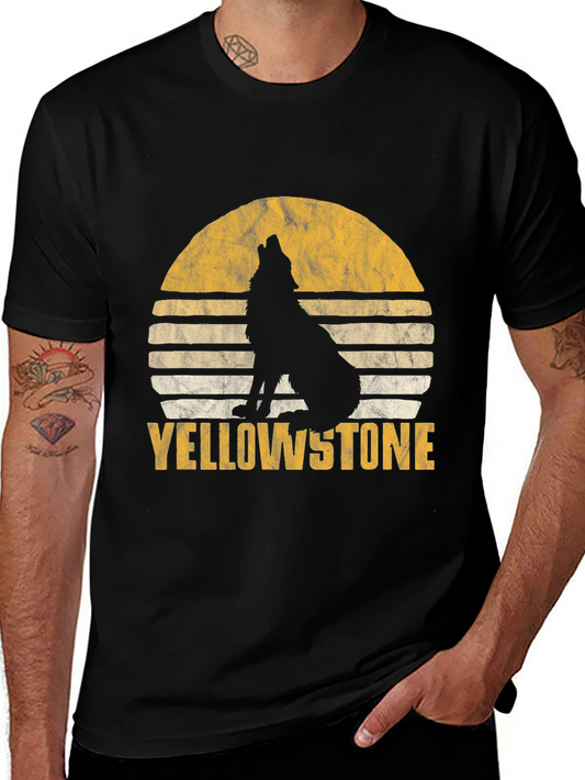 Yellowstone Wolf Sunset Graphic Tee