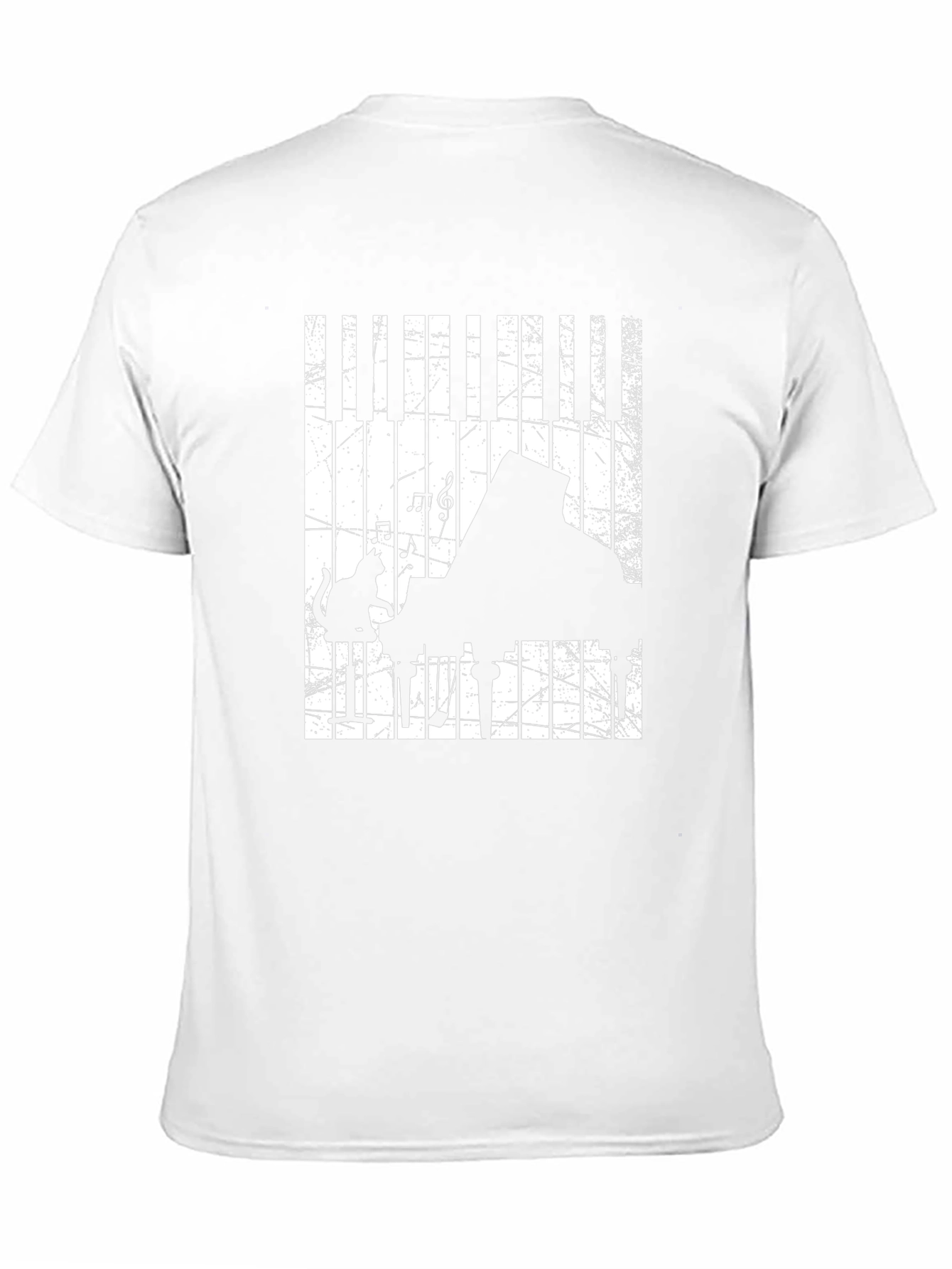 Piano Cat Music T-Shirt - Cool Musician Tee