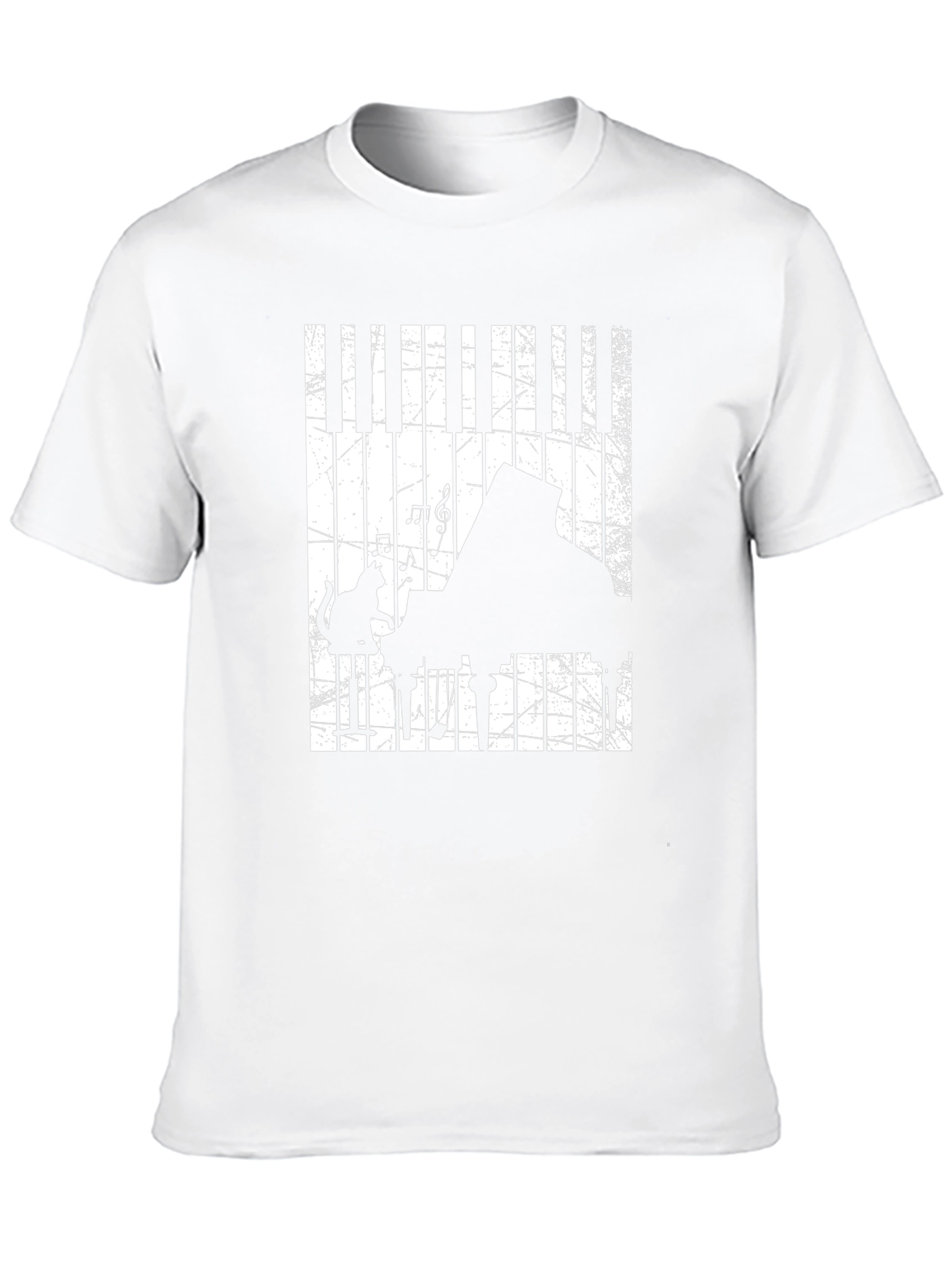Piano Cat Music T-Shirt - Cool Musician Tee