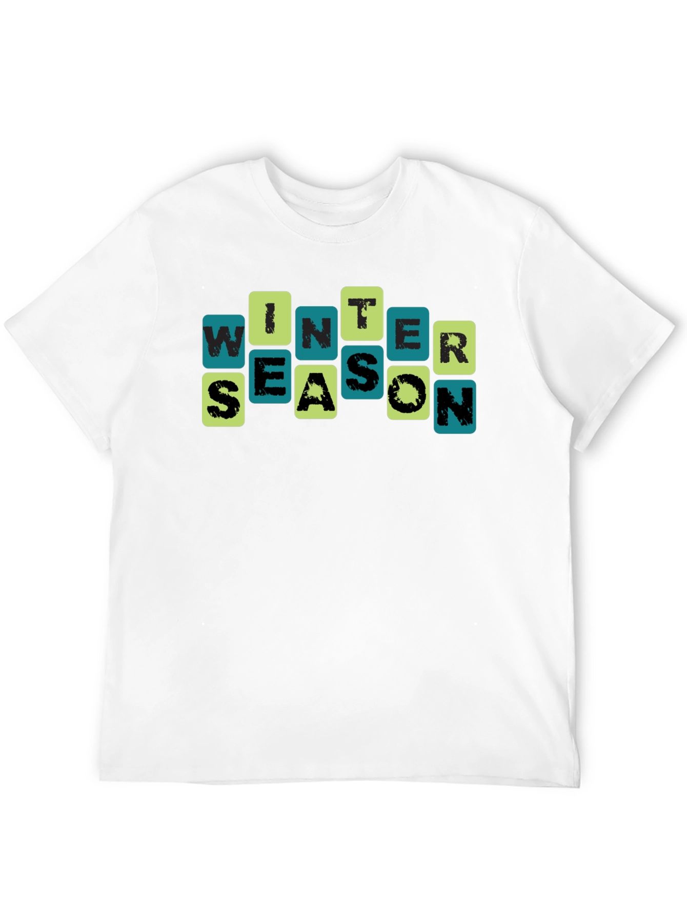 Winter Season Graphic Tee - Black Cotton Blend