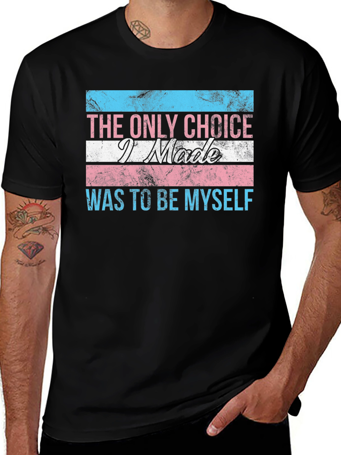 Transgender Pride T-Shirt: The Only Choice - Be Yourself