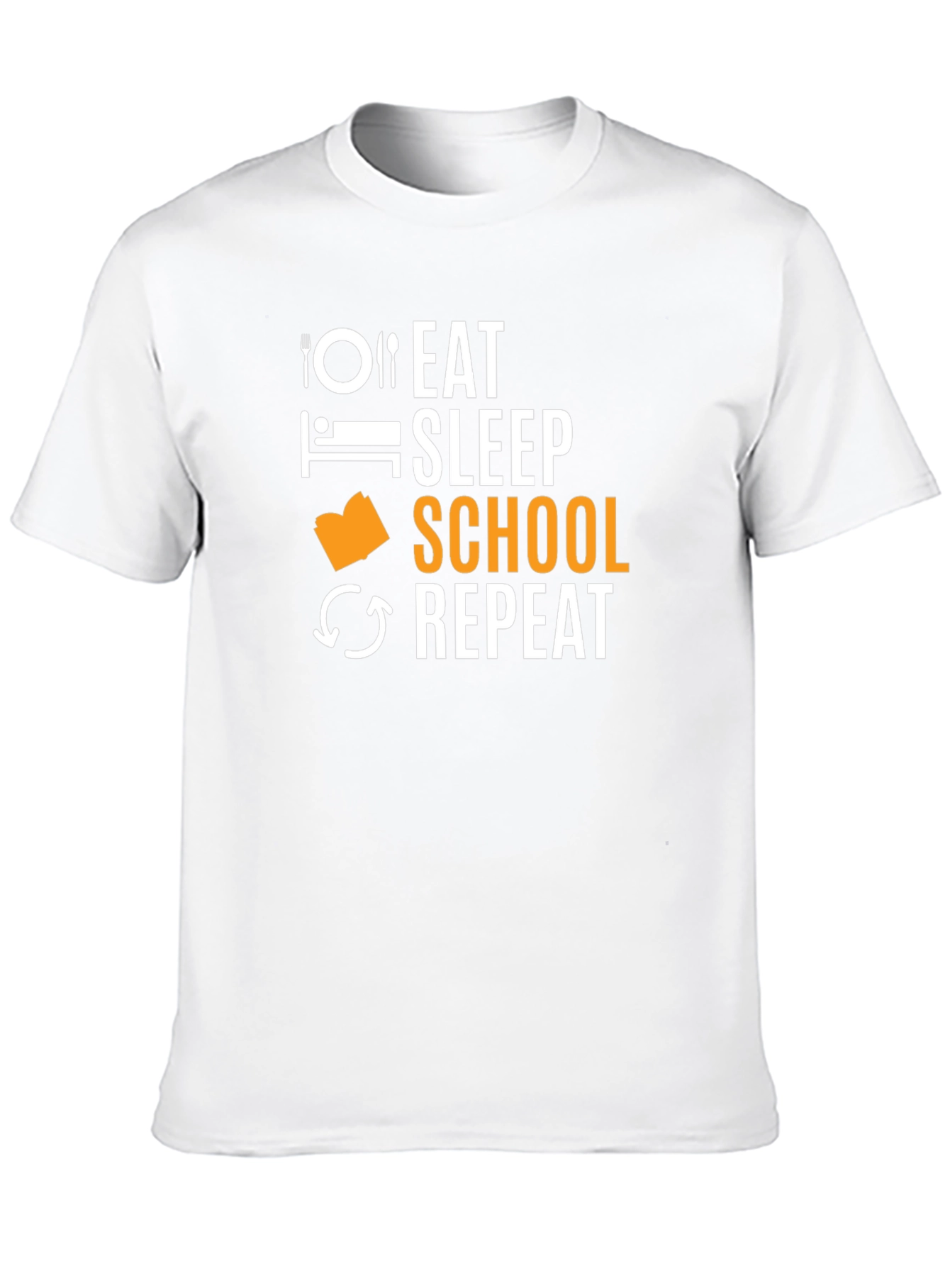 Eat Sleep School Repeat Black T-Shirt