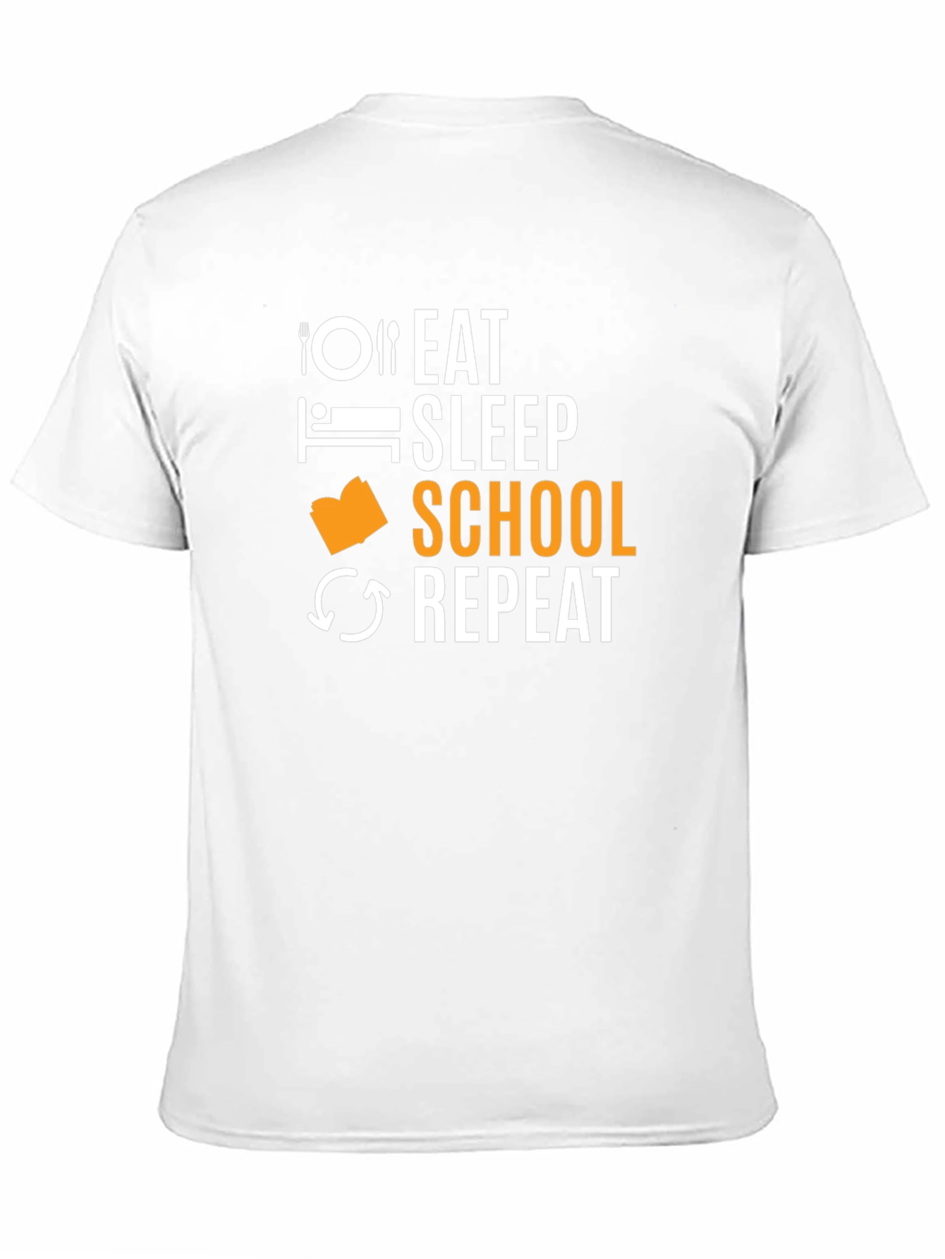 Eat Sleep School Repeat Black T-Shirt