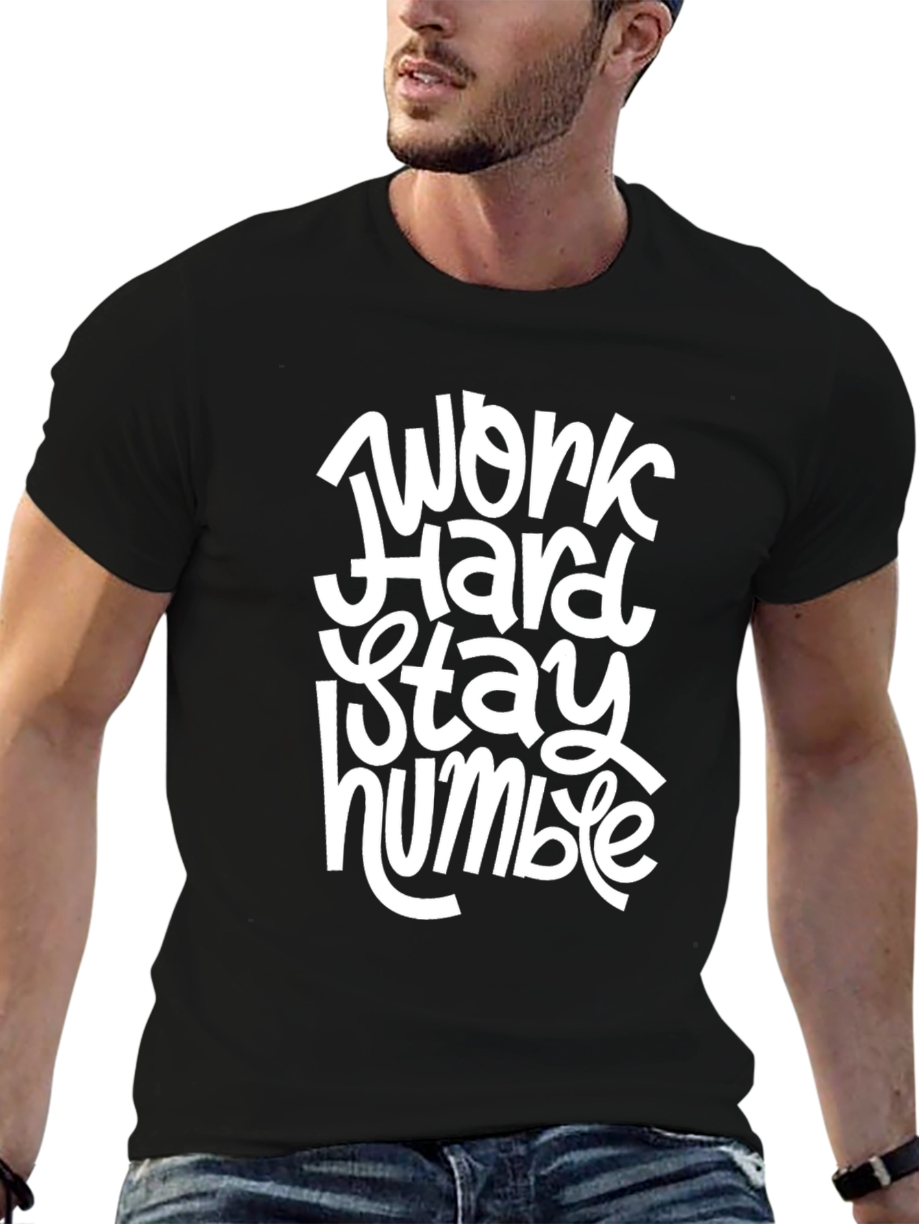 Work Hard Stay Humble Black T-Shirt