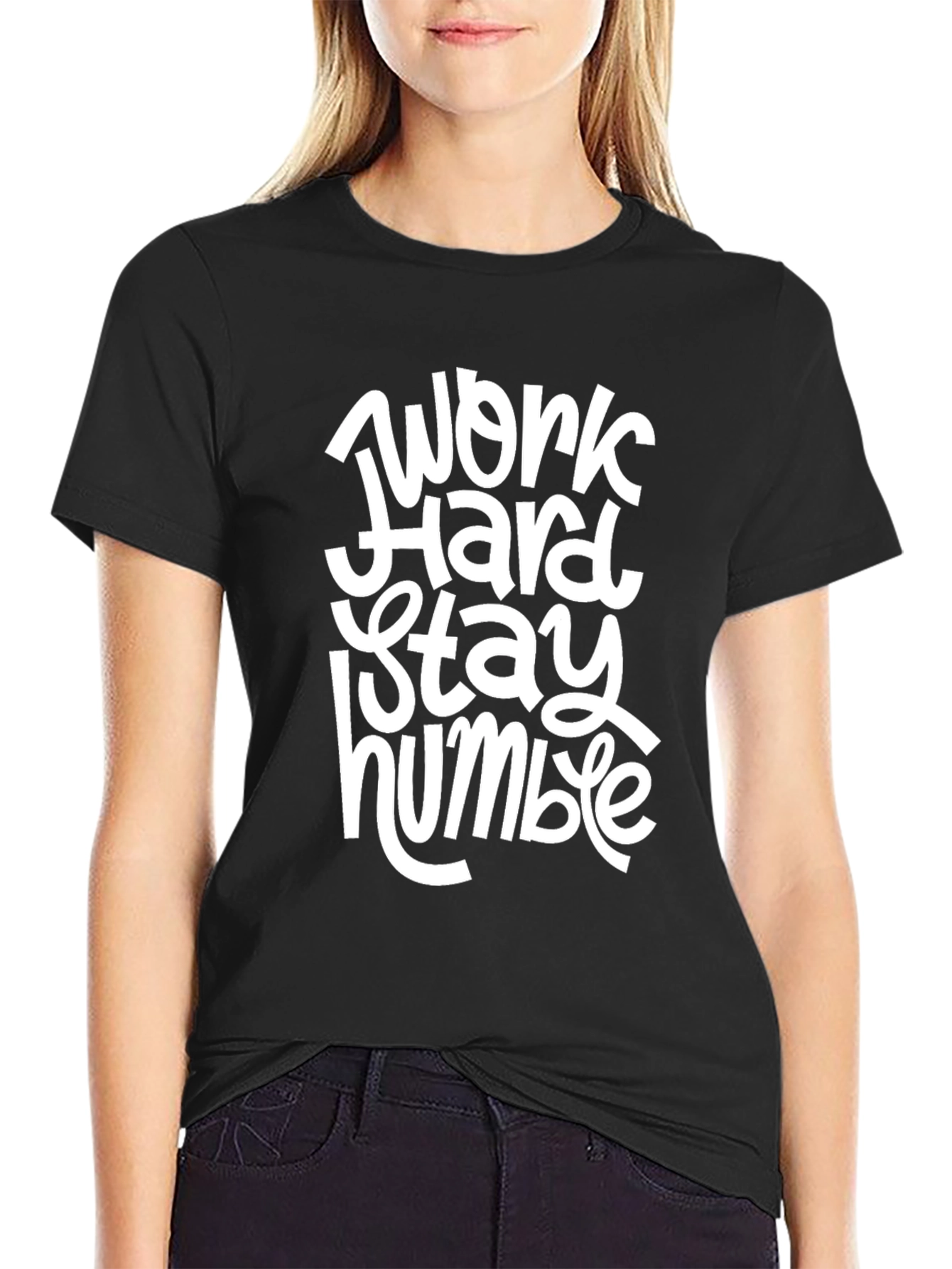 Work Hard Stay Humble Black T-Shirt