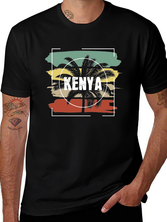 Kenya Palm Tree Graphic T-Shirt