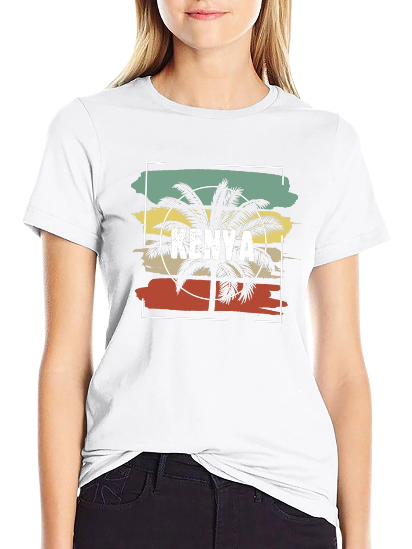 Kenya Palm Tree Graphic T-Shirt