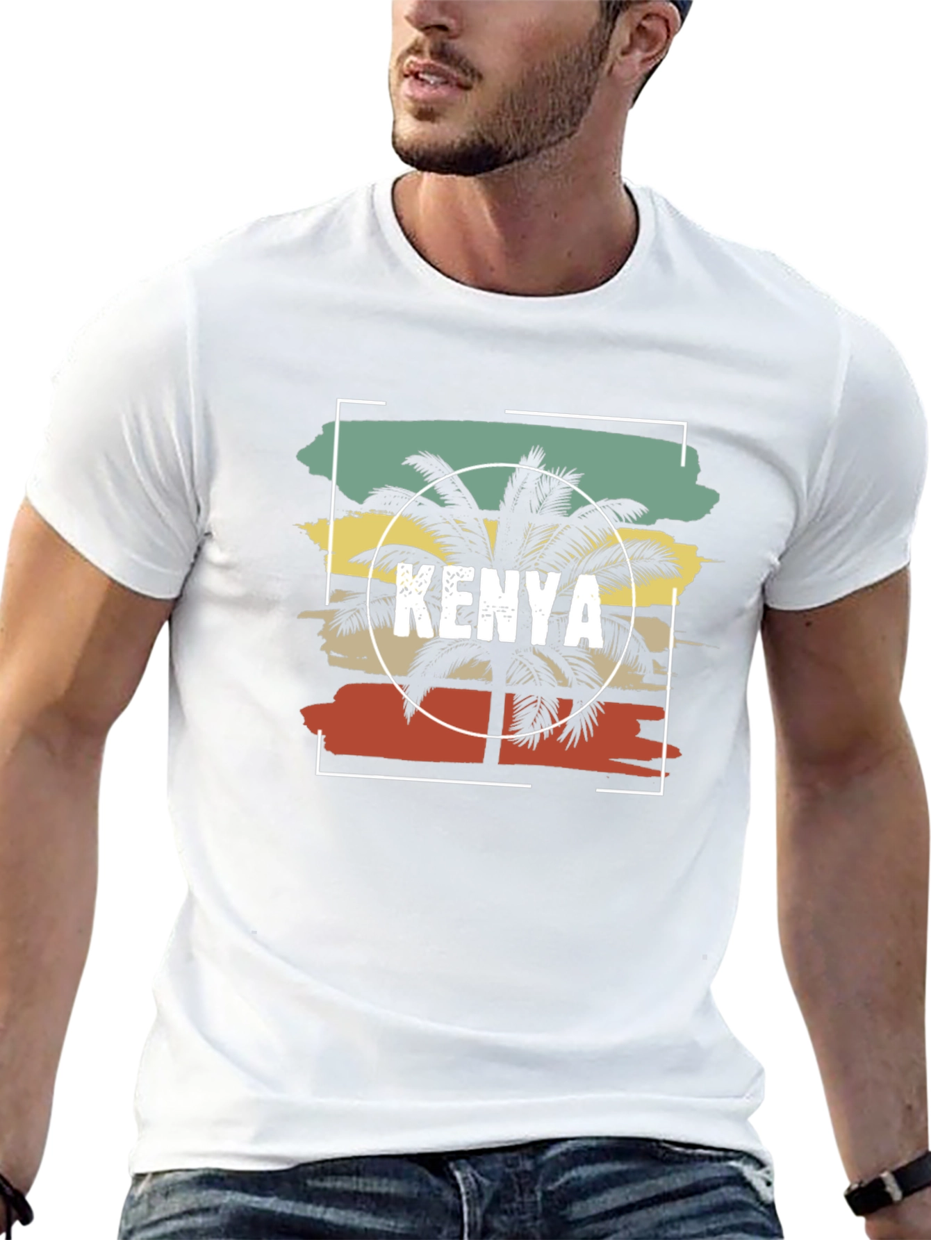 Kenya Palm Tree Graphic T-Shirt