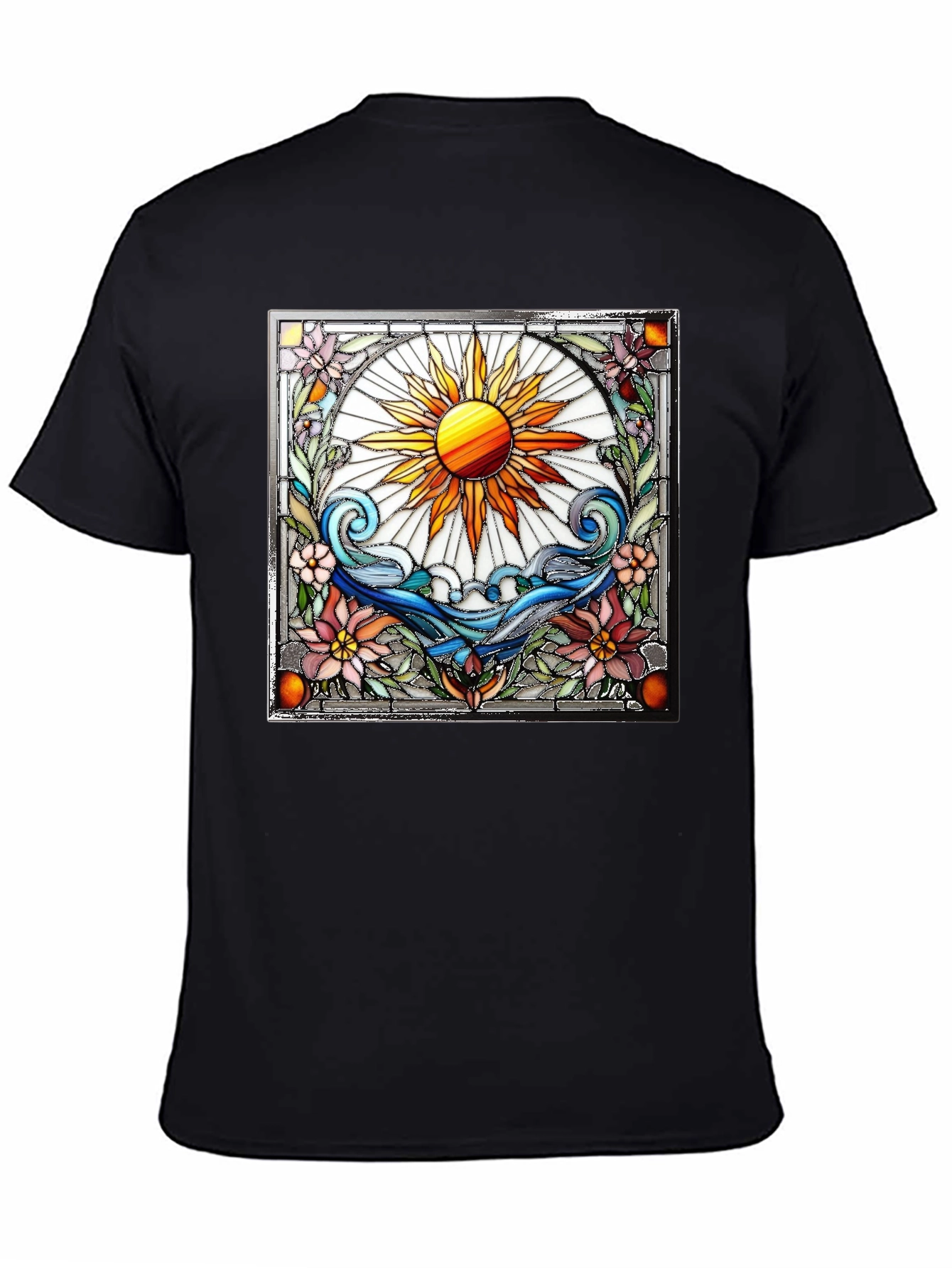 Stained Glass Sun Graphic T-Shirt
