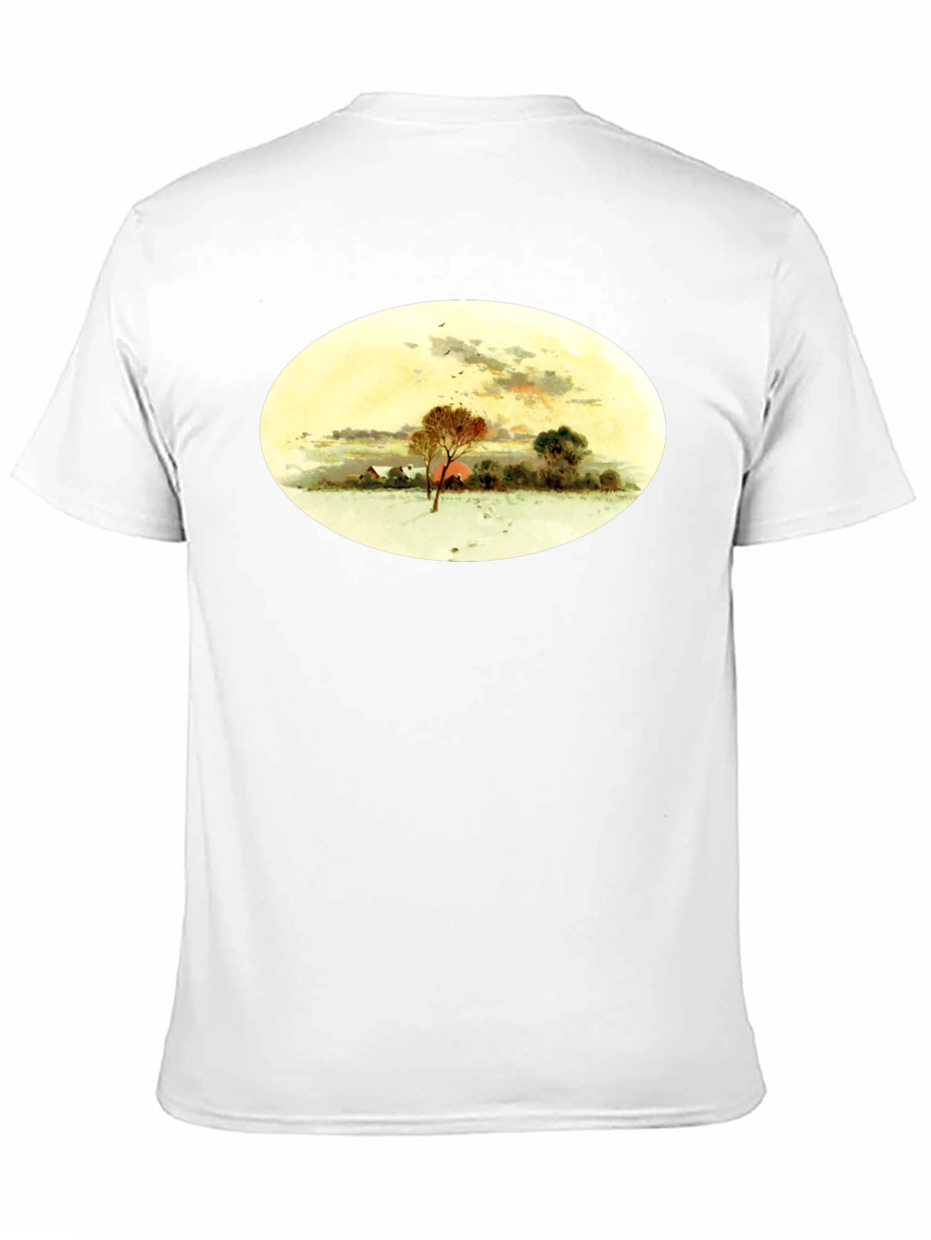 Winter Landscape Graphic Black T-Shirt