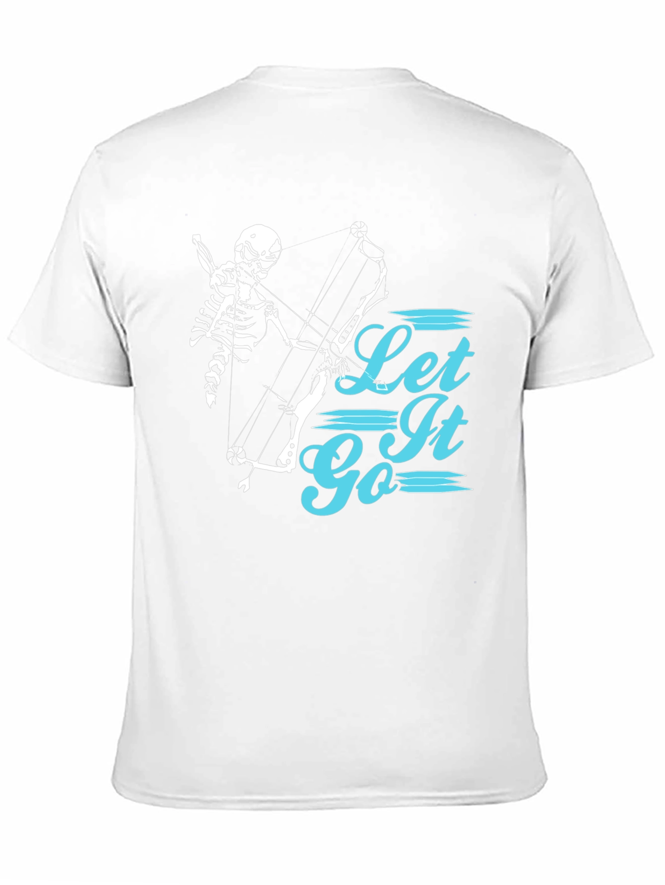 Let It Go Skeleton Archer Black Graphic Tee