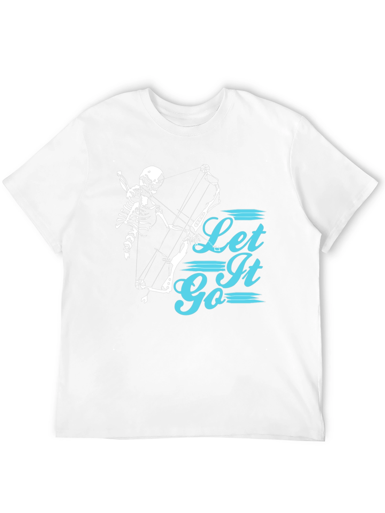 Let It Go Skeleton Archer Black Graphic Tee