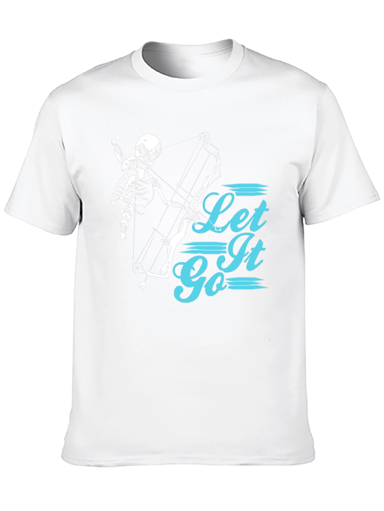 Let It Go Skeleton Archer Black Graphic Tee