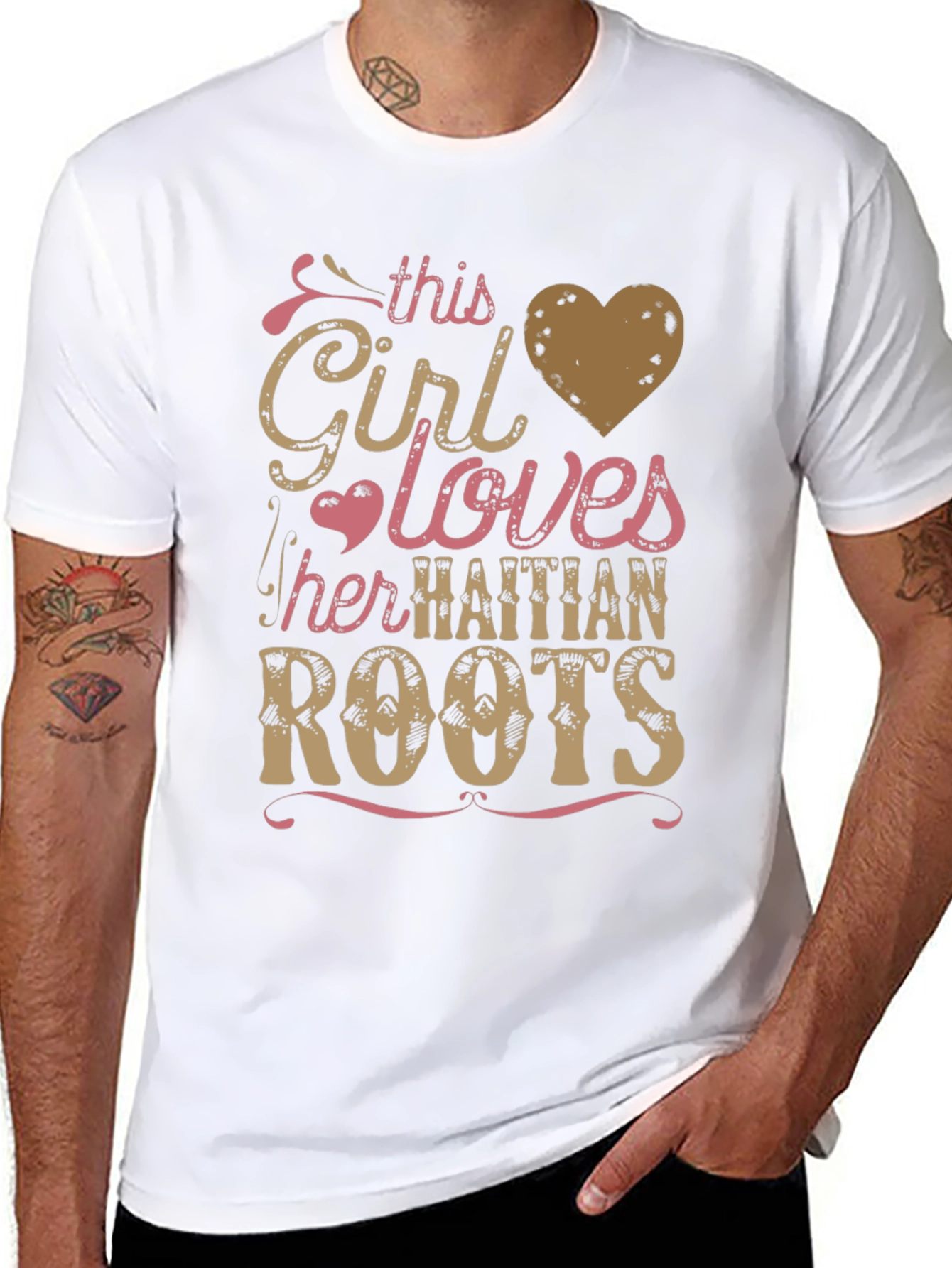 Girl Loves Haitian Roots Graphic Tee