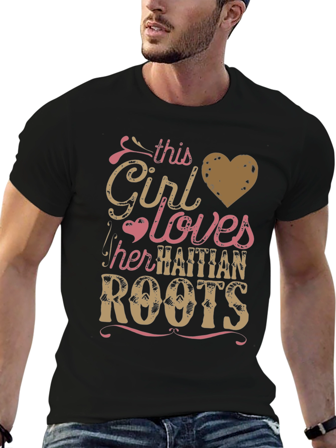 Girl Loves Haitian Roots Graphic Tee