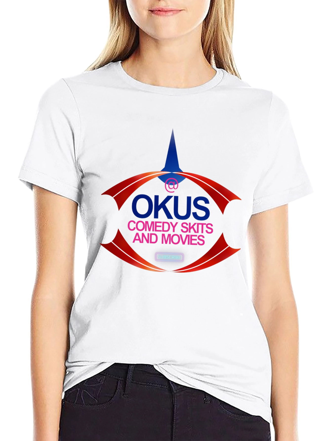 OKUS Comedy Skits & Movies Black Graphic Tee