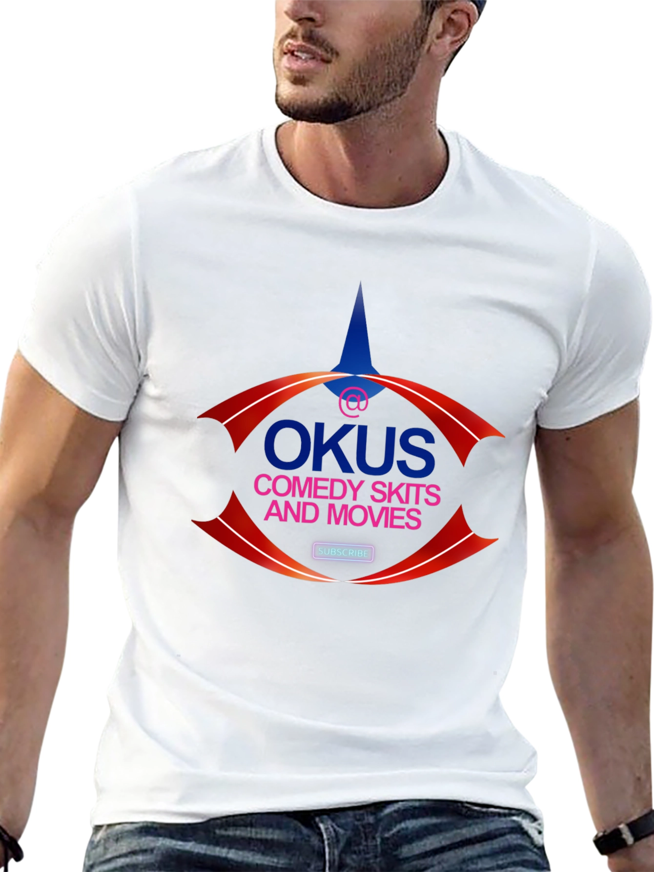 OKUS Comedy Skits & Movies Black Graphic Tee