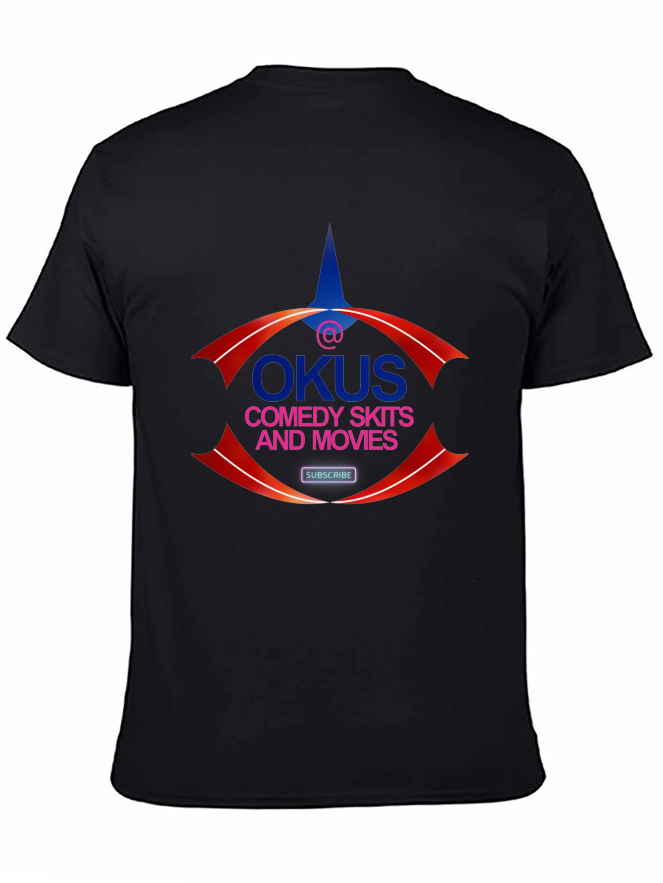OKUS Comedy Skits & Movies Black Graphic Tee